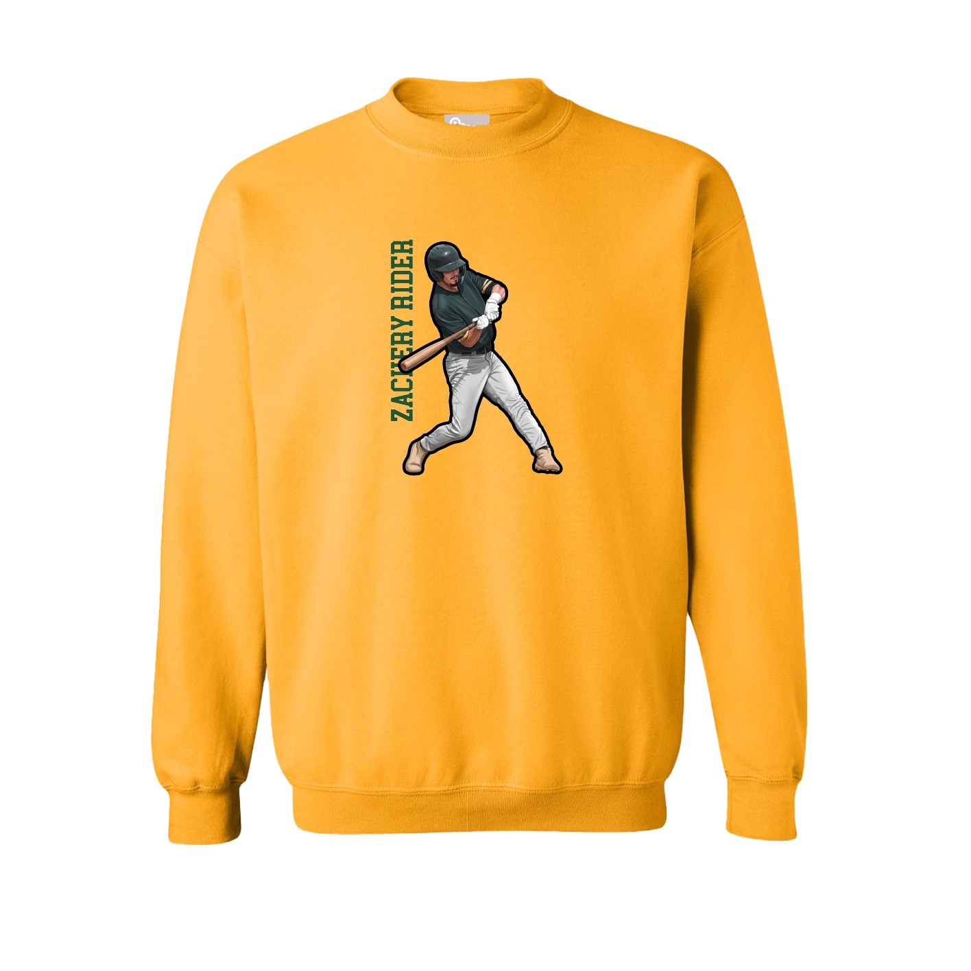 Fleece Crew — Name Vertical in Gold