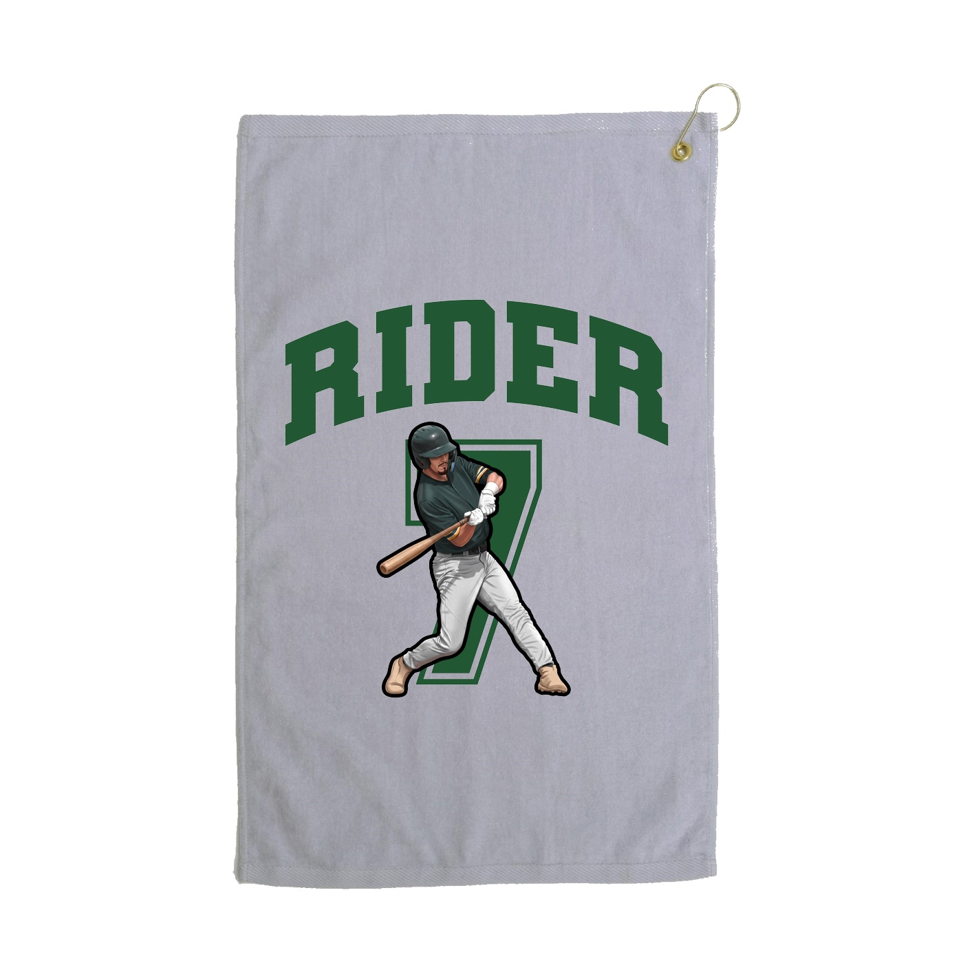 Golf Towel — Number in Grey