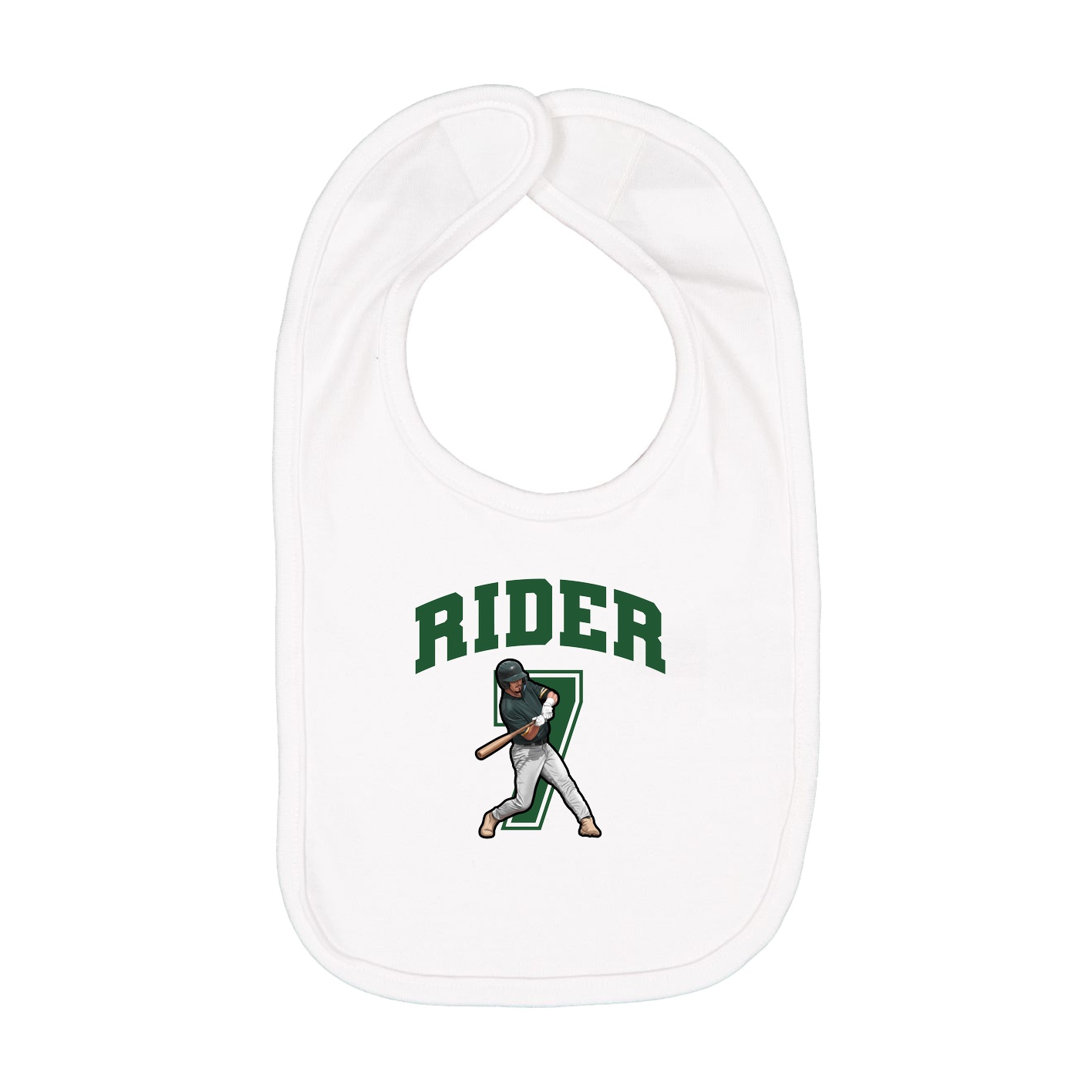 Infant Bib — Number in White