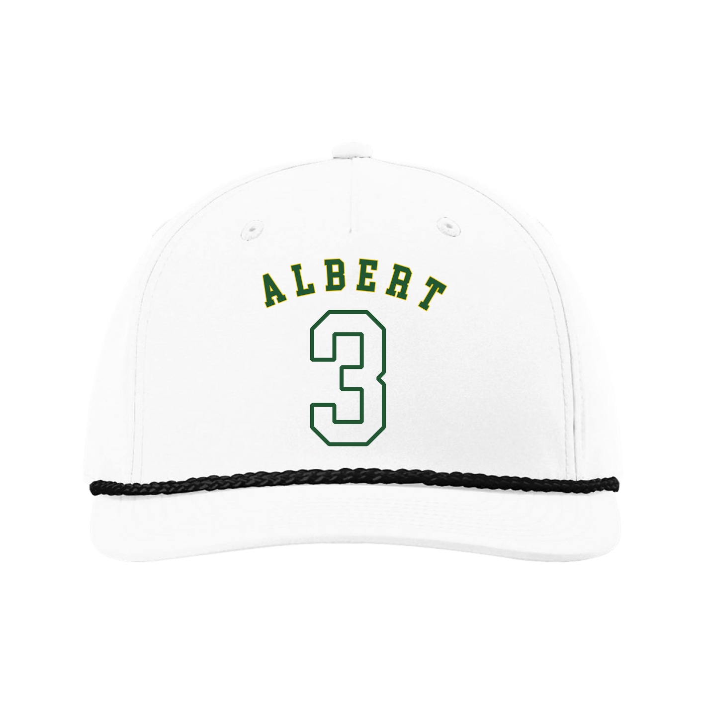 Five-Panel Classic Rope Cap — Shirsey Arch in White