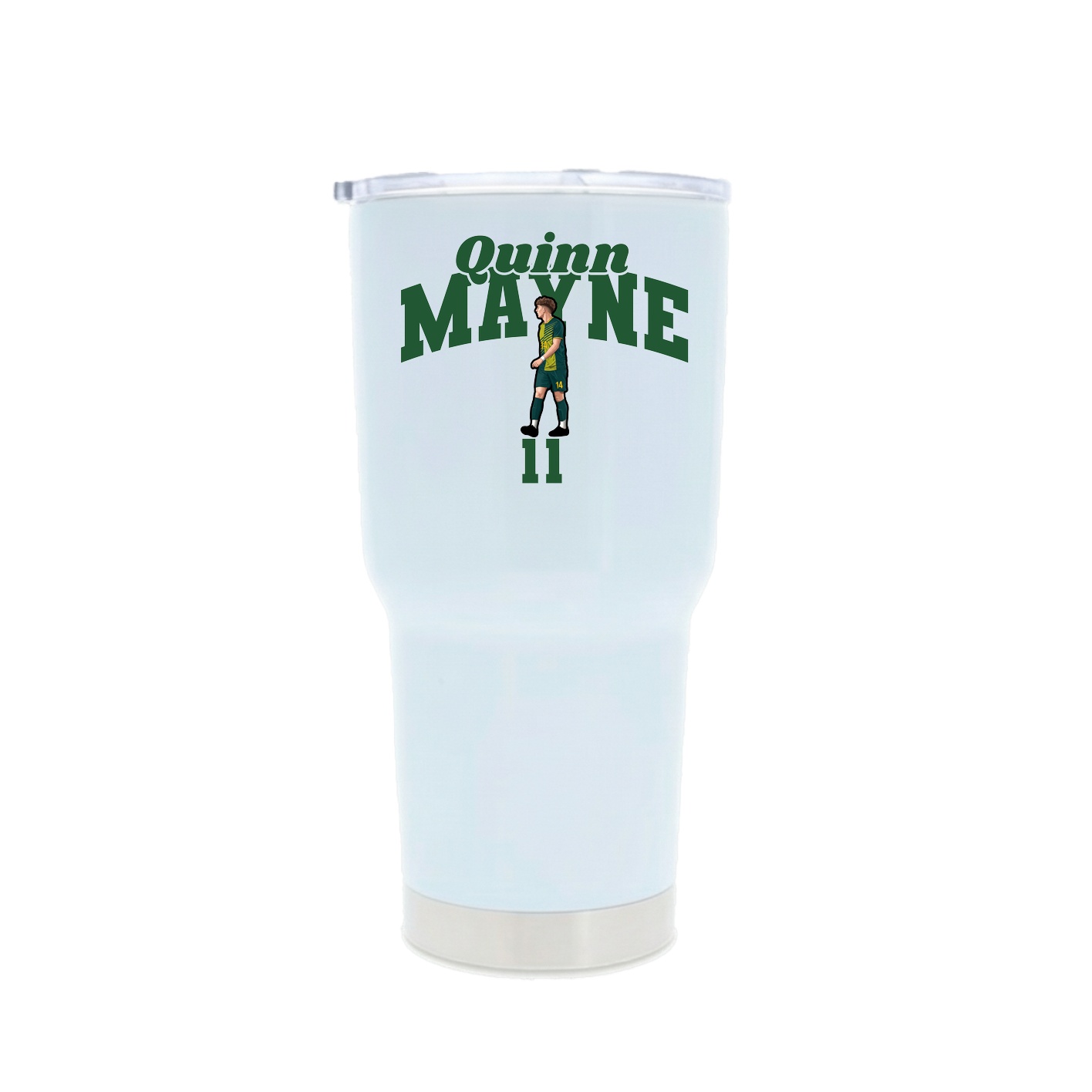 30oz Stainless Steel Tumbler — Signature Arch in White