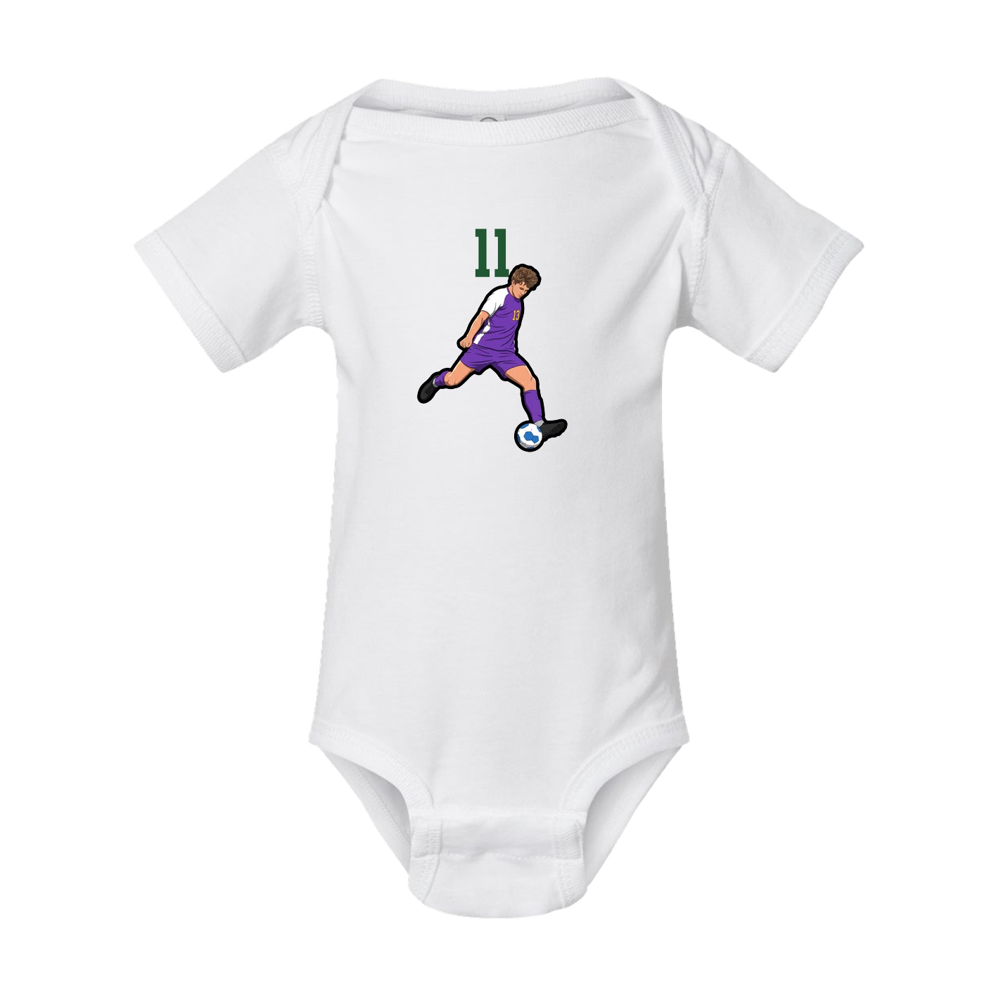 Baby Onesie — Number Top in White
