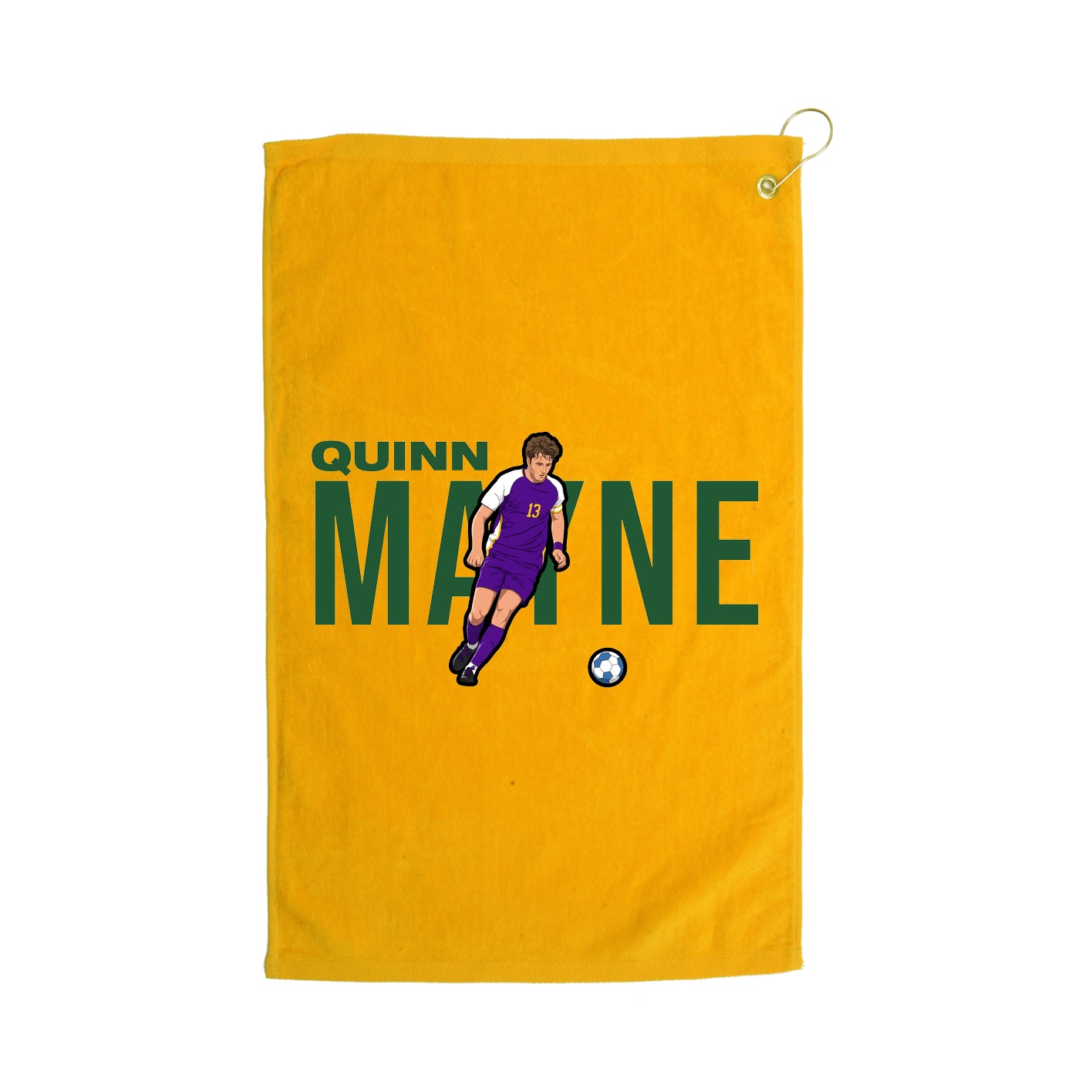 Golf Towel — Player Name in Gold