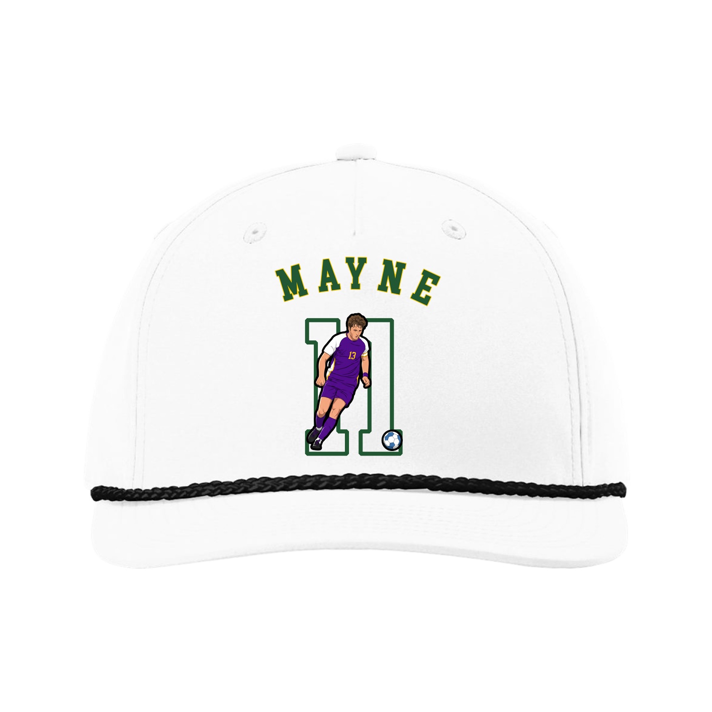 Five-Panel Classic Rope Cap — Shirsey Arch in White