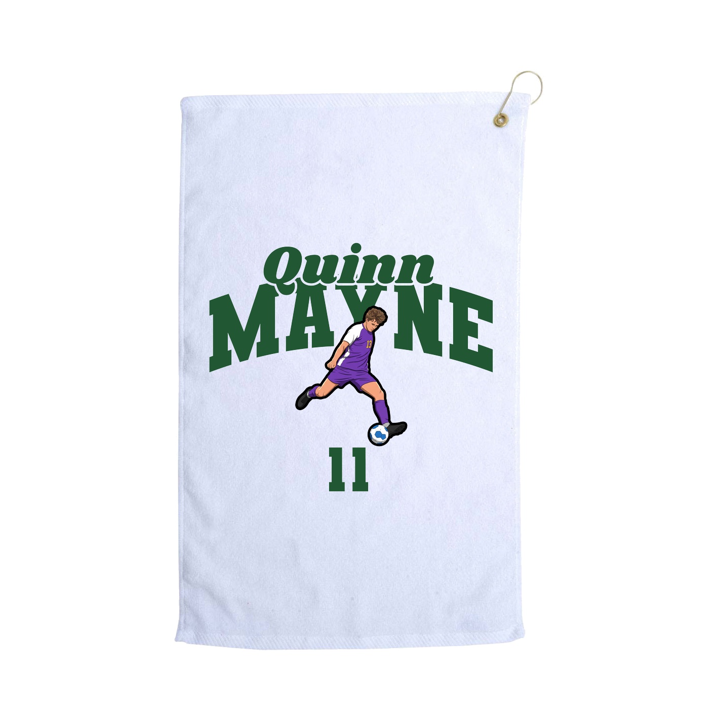 Golf Towel — Signature Arch in White