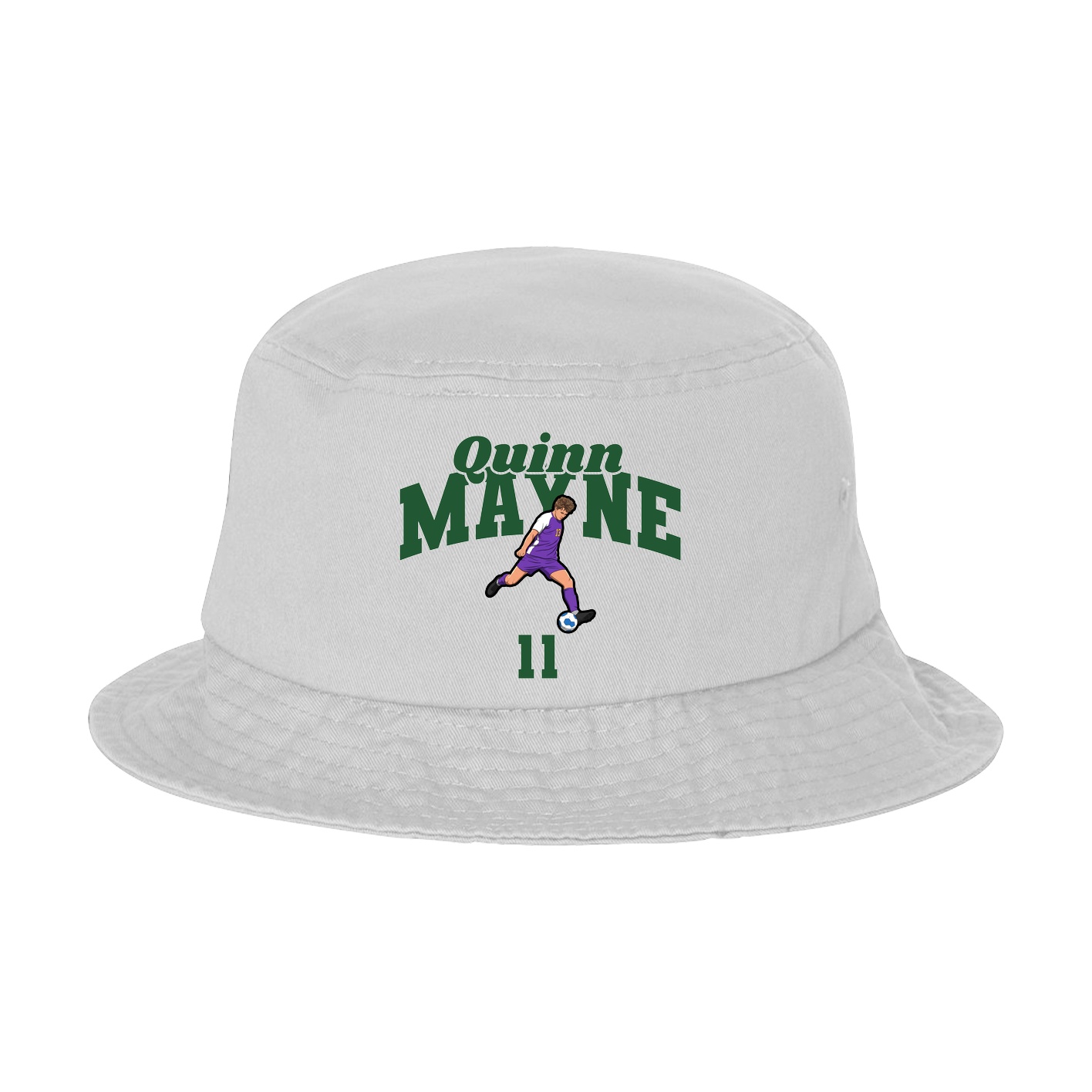 Bucket Cap — Signature Arch in White