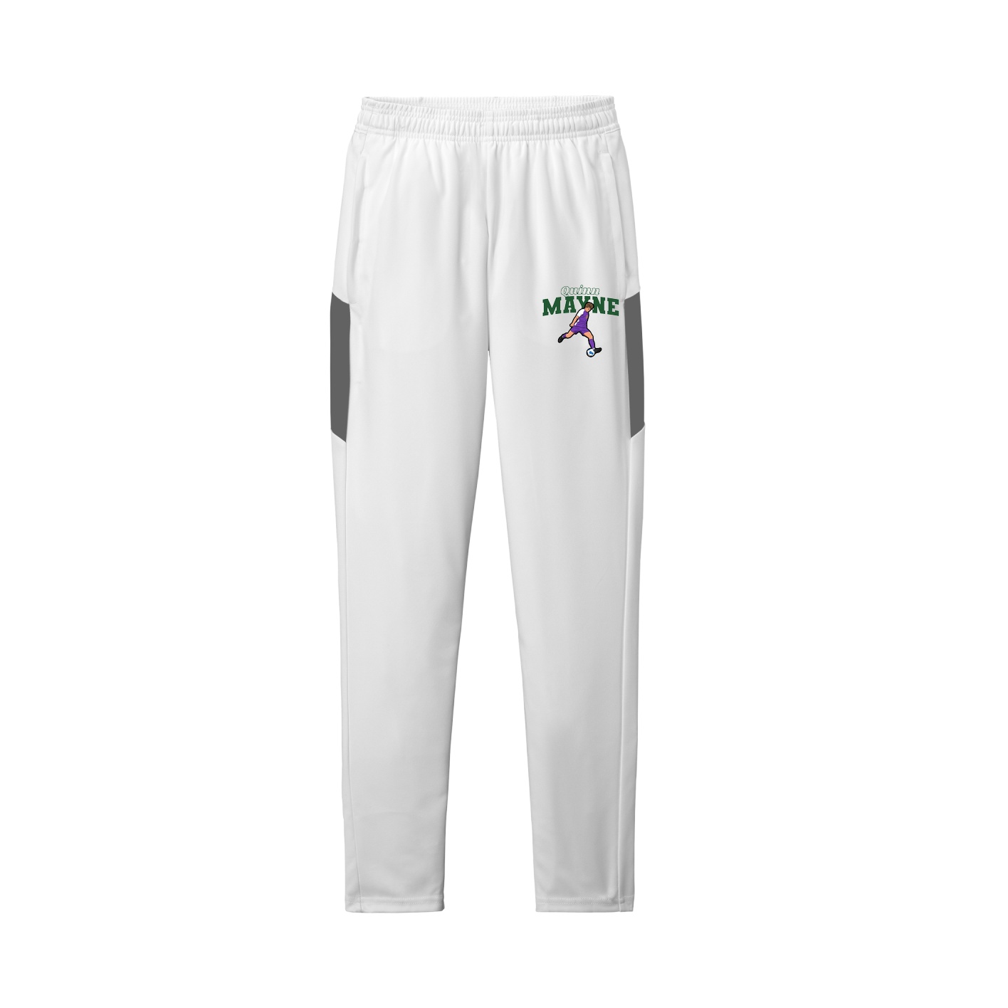 Team Travel Pant — Name Arch in White/Grey