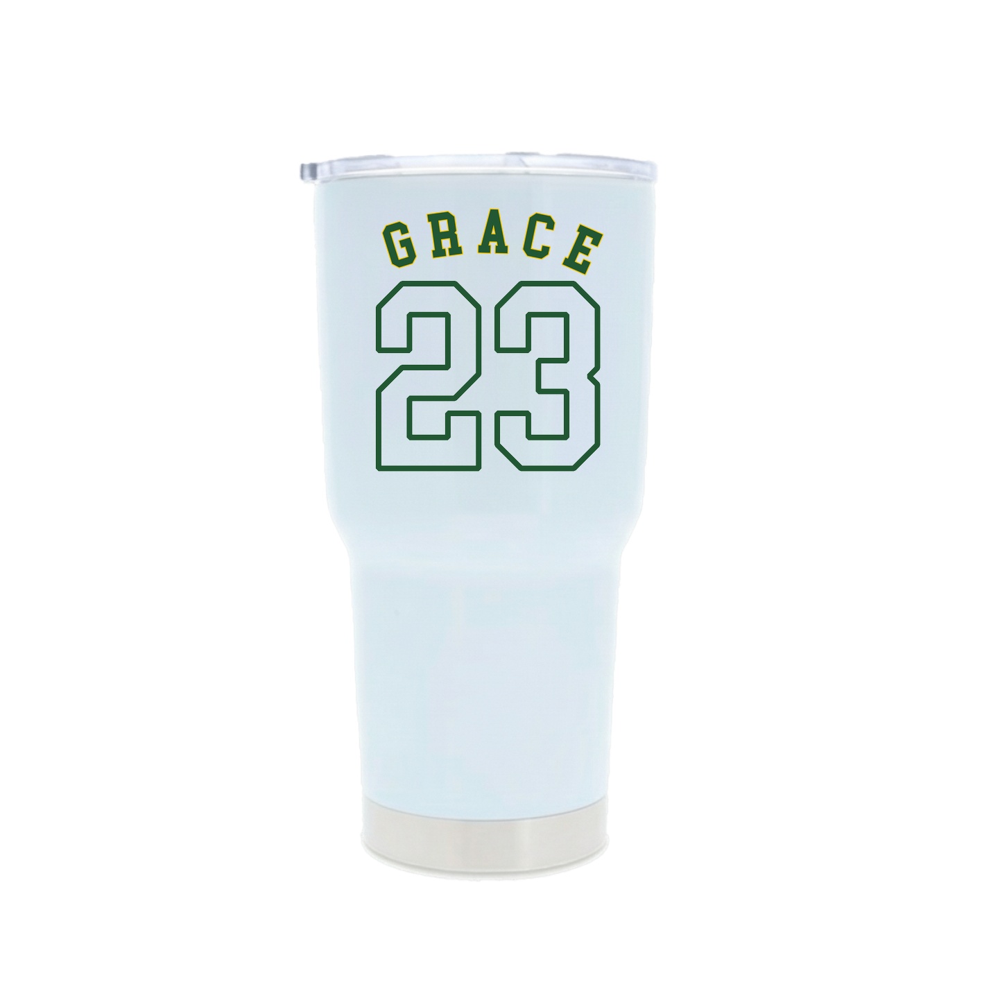 30oz Stainless Steel Tumbler — Shirsey Arch in White
