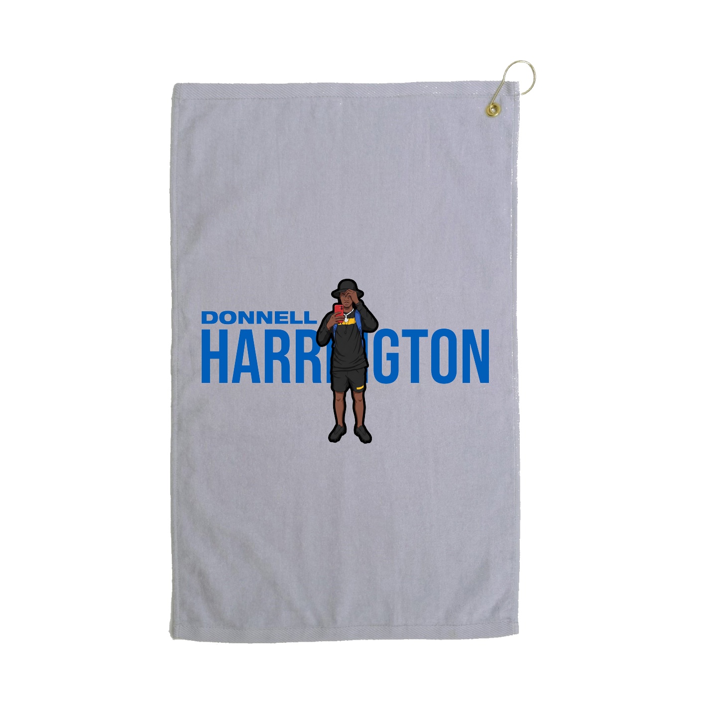 Golf Towel — Player Name in Grey