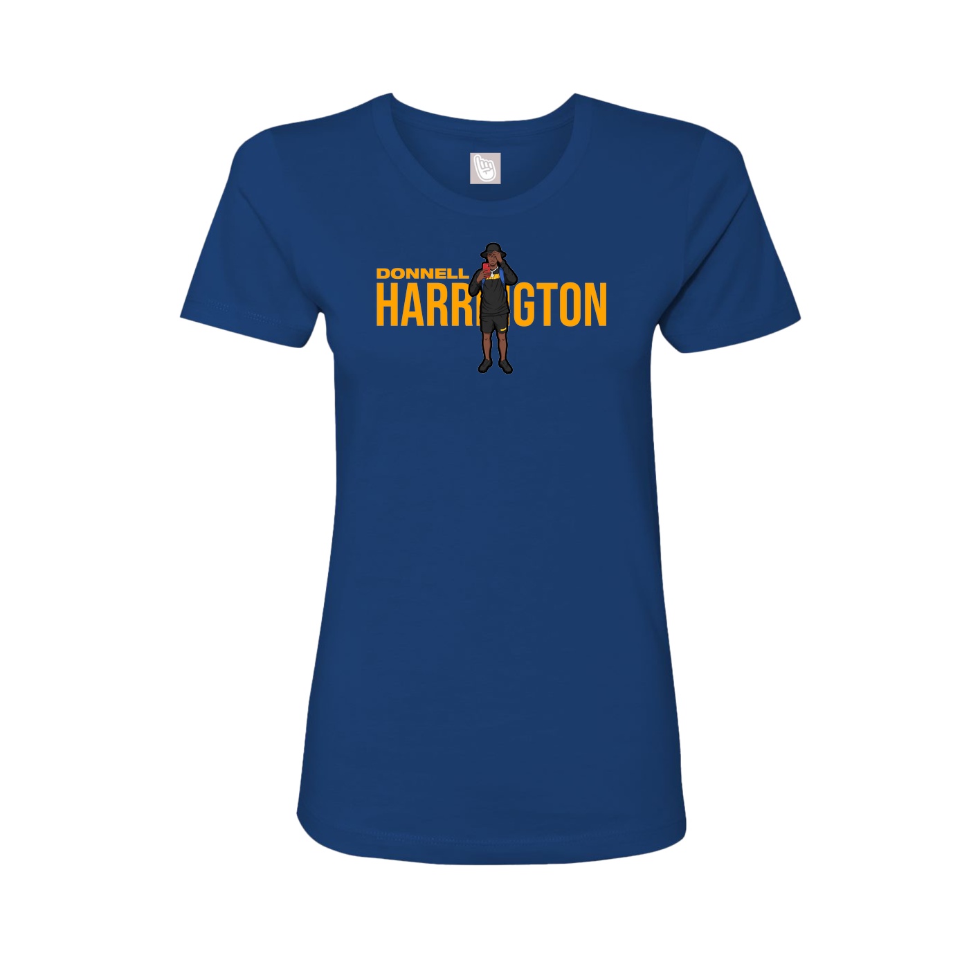 Fitted Women's Tee — Player Name in Royal