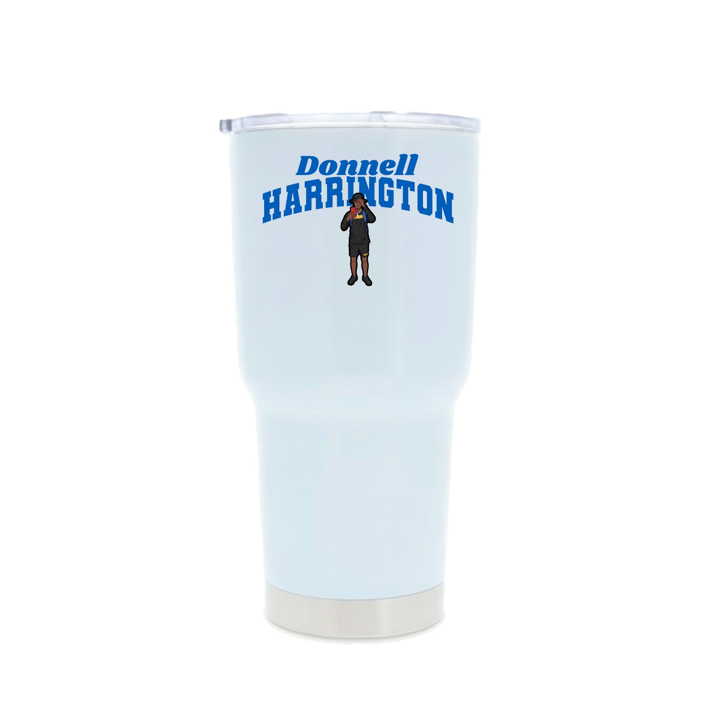30oz Stainless Steel Tumbler — Signature Arch in White