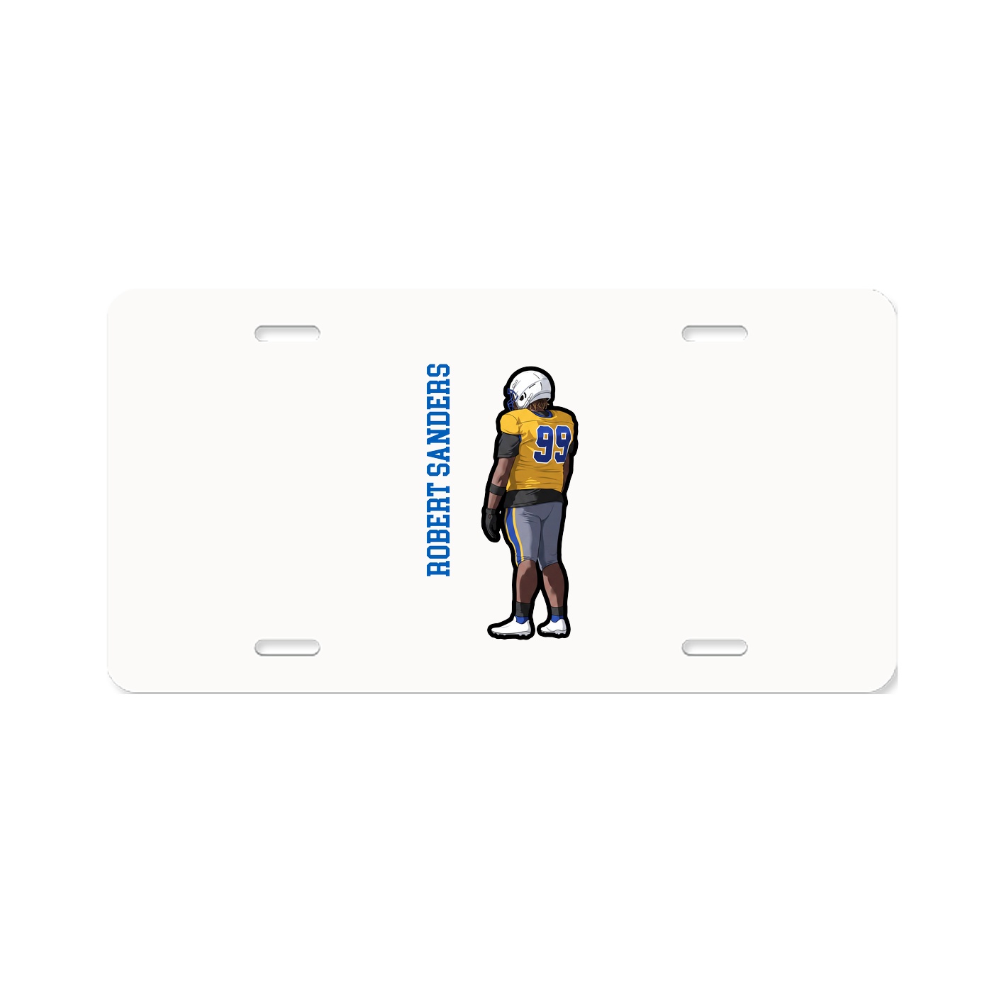 License Plate — Name Vertical in Classic