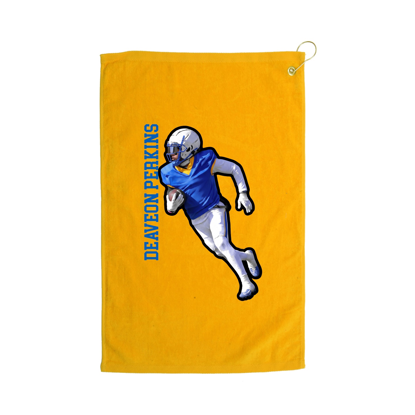 Golf Towel — Name Vertical in Gold