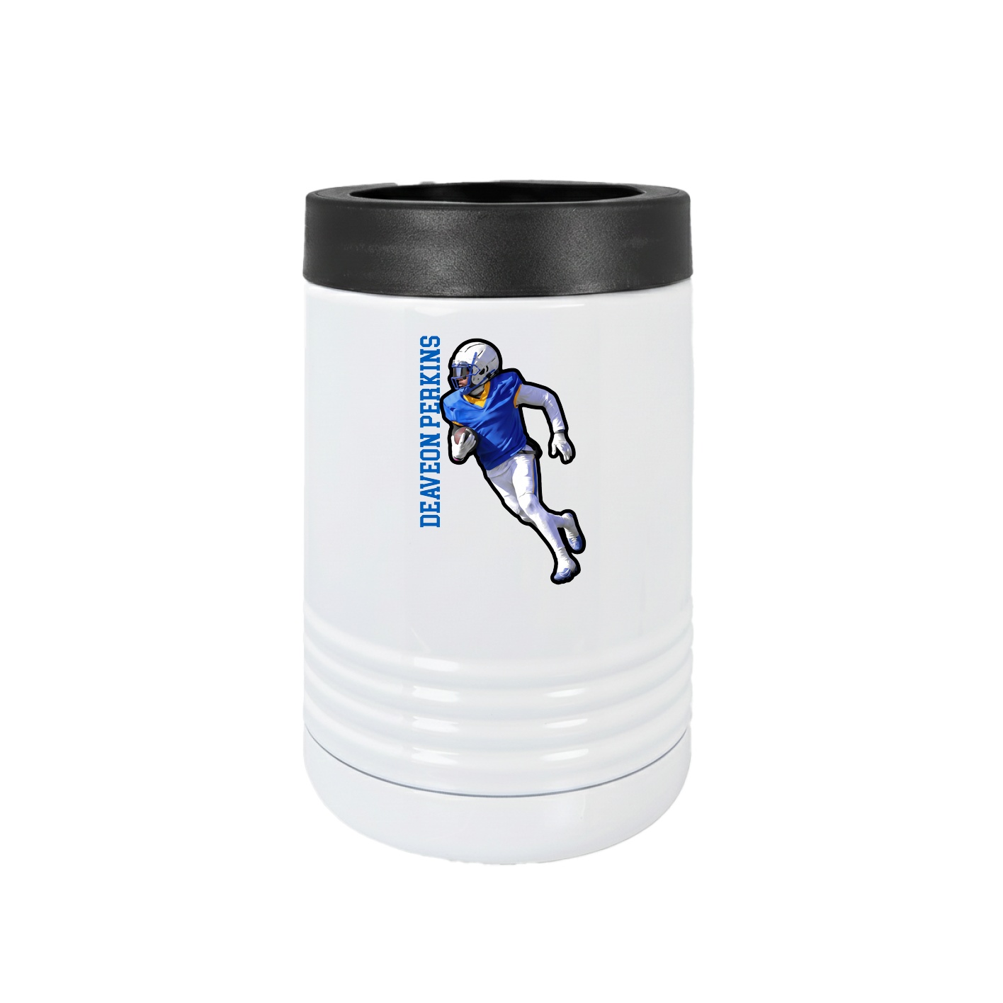 Beverage Holder — Name Vertical in White