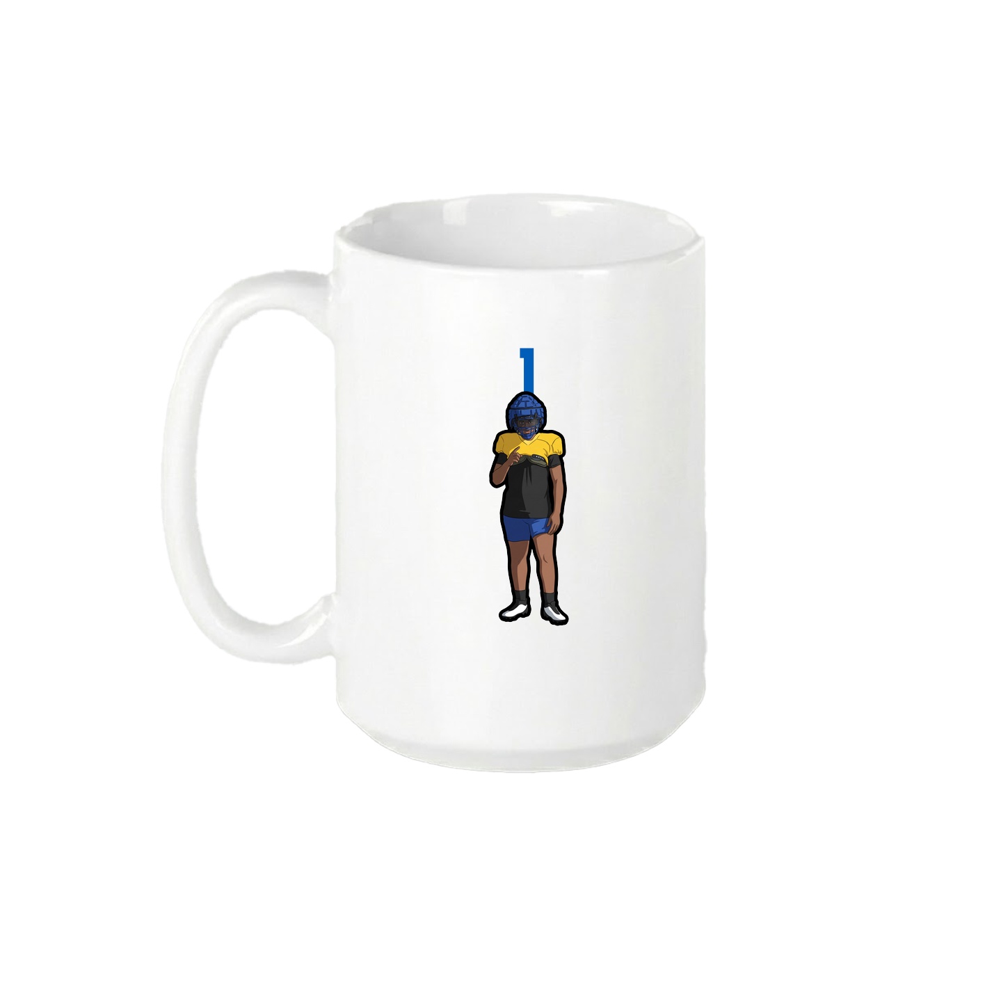 15oz Coffee Mug — Number Top in White