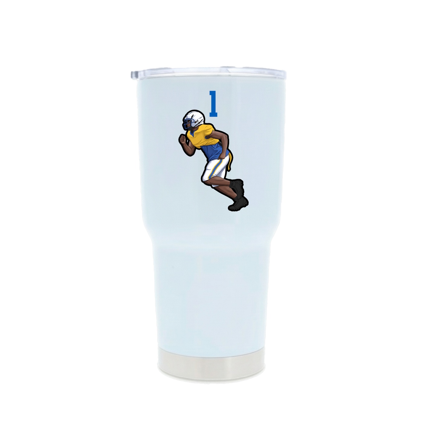 30oz Stainless Steel Tumbler — Number Top in White