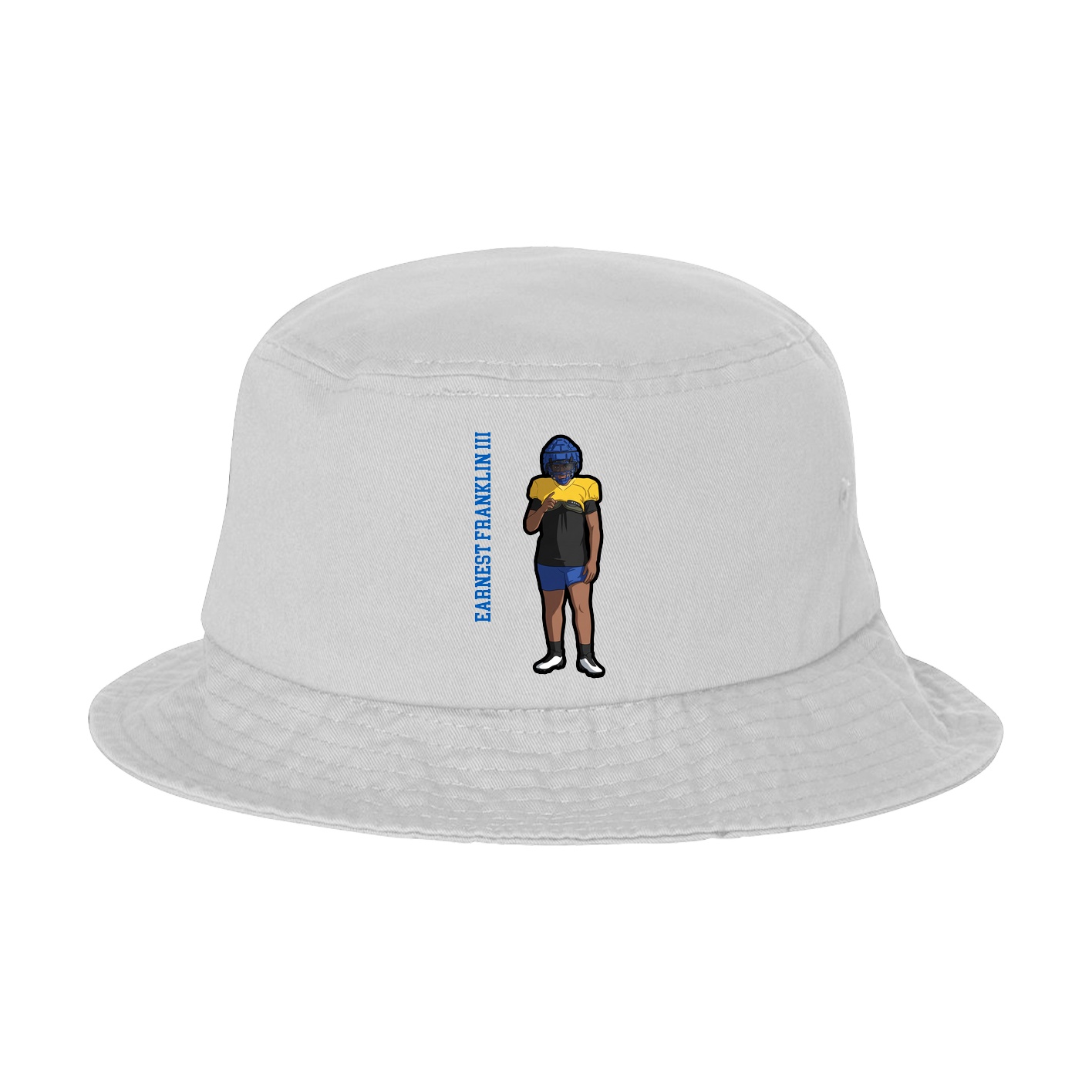 Bucket Cap — Name Vertical in White