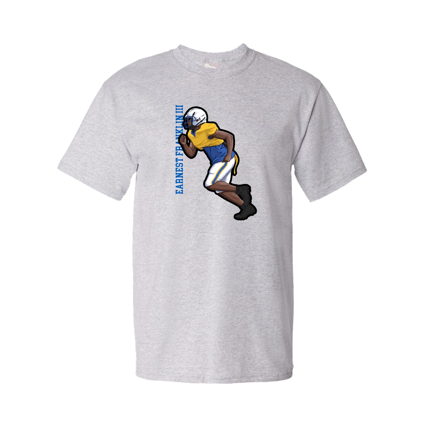 Tee — Name Vertical in Grey