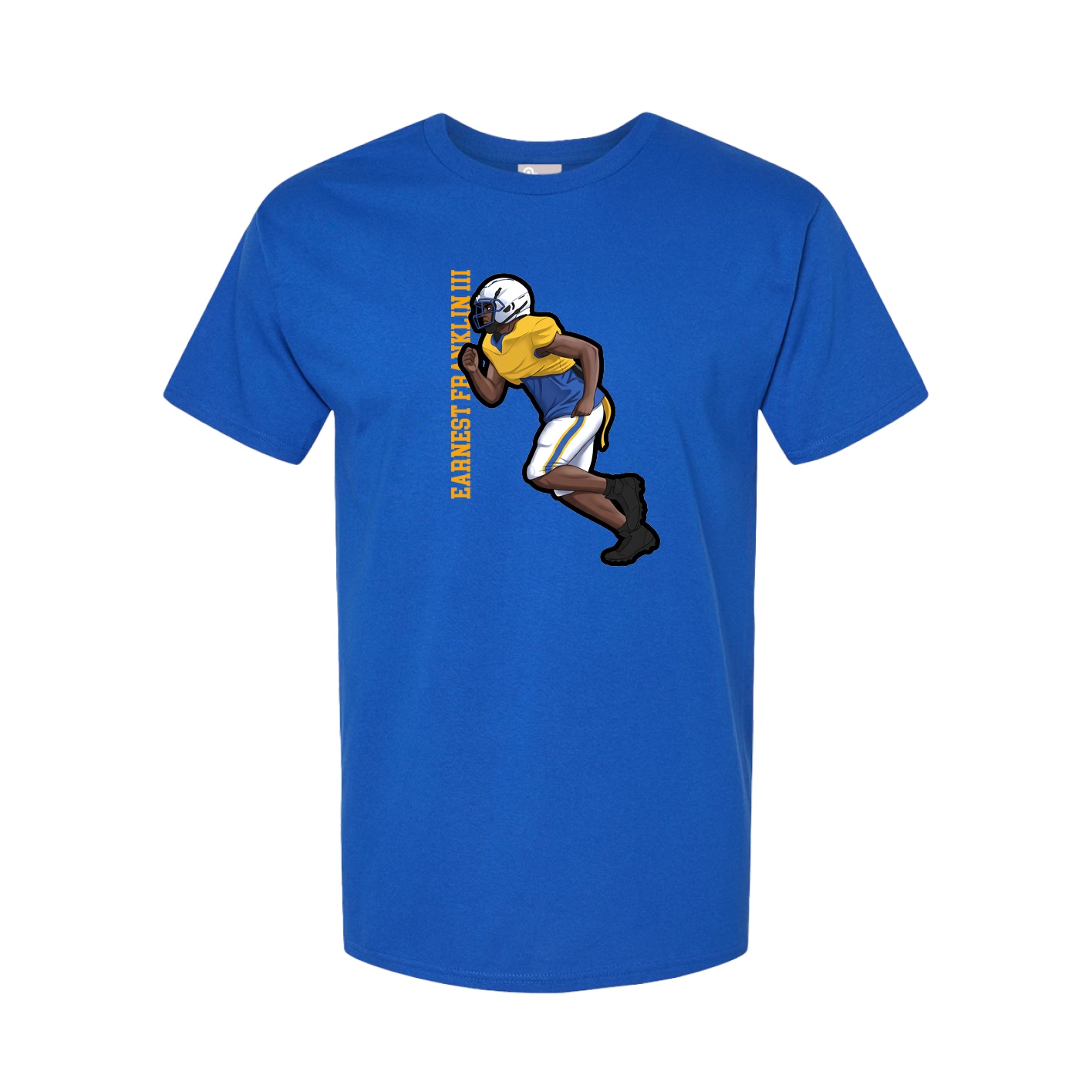 Youth Tee — Name Vertical in Royal