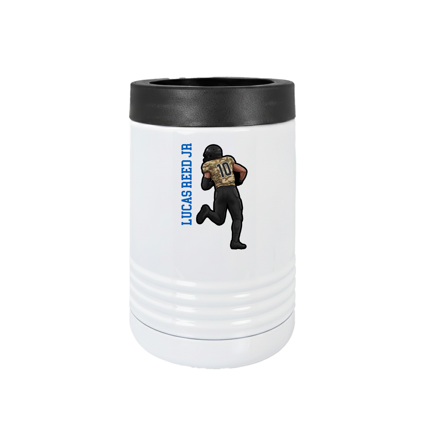 Beverage Holder — Name Vertical in White