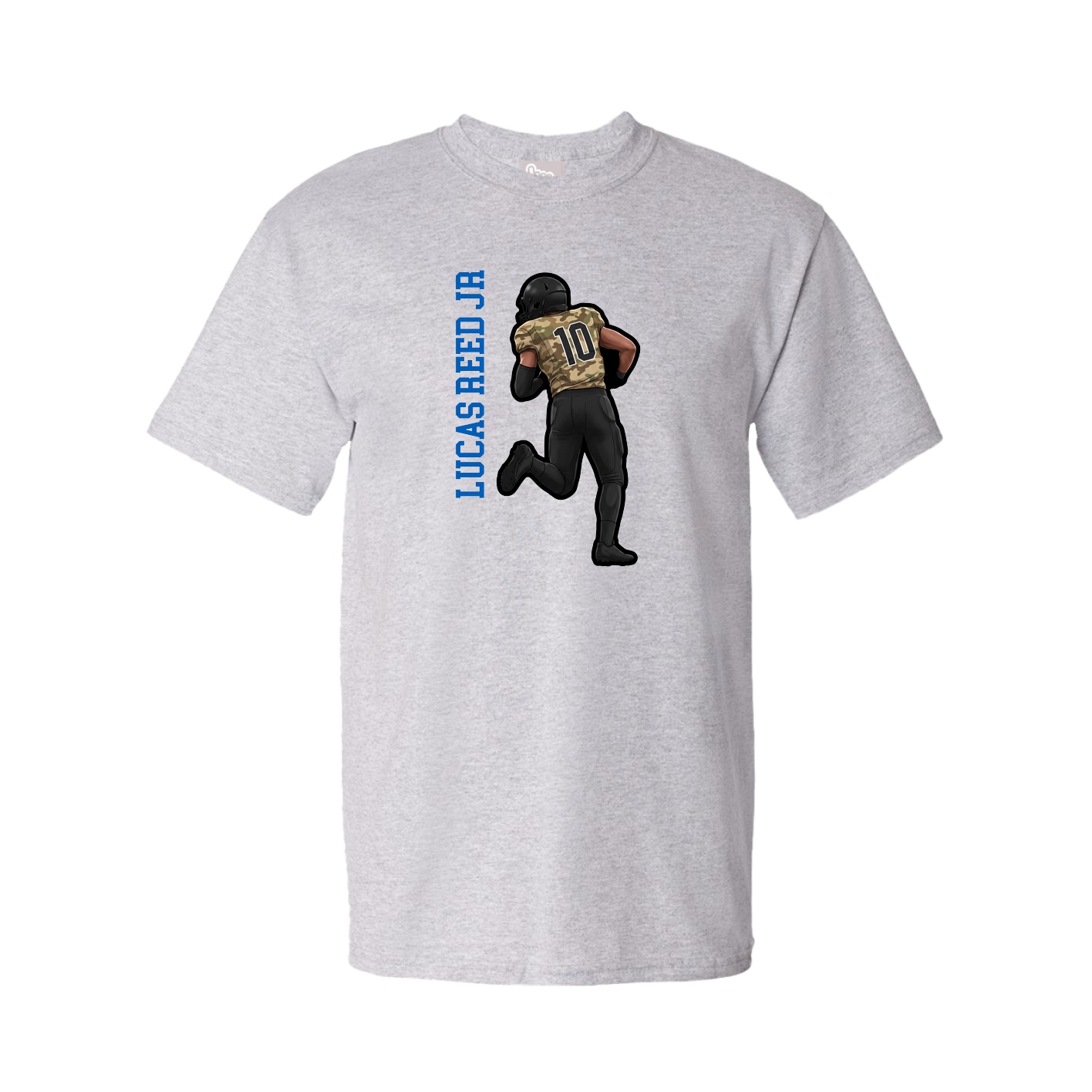 Tee — Name Vertical in Grey