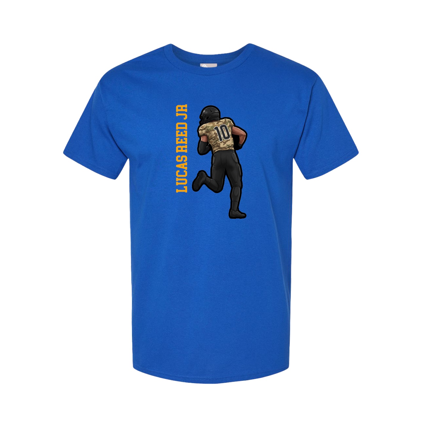 Youth Tee — Name Vertical in Royal