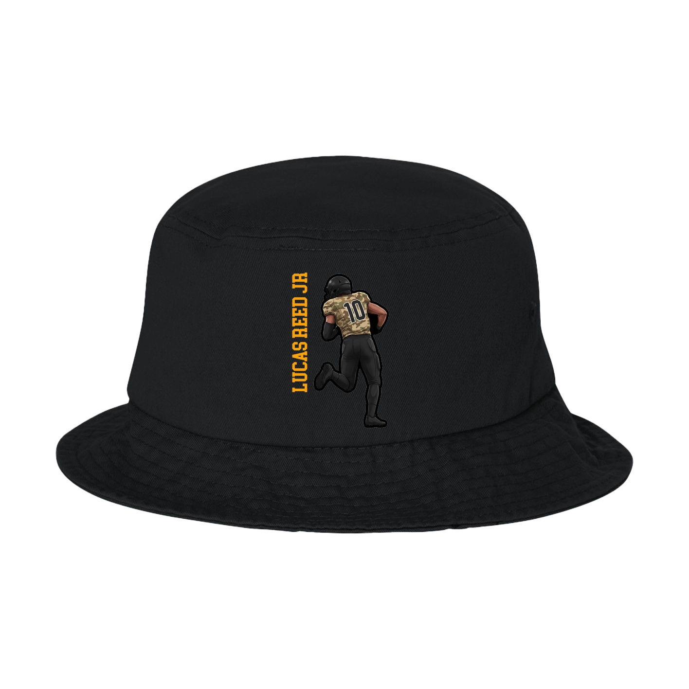 Bucket Cap — Name Vertical in Black