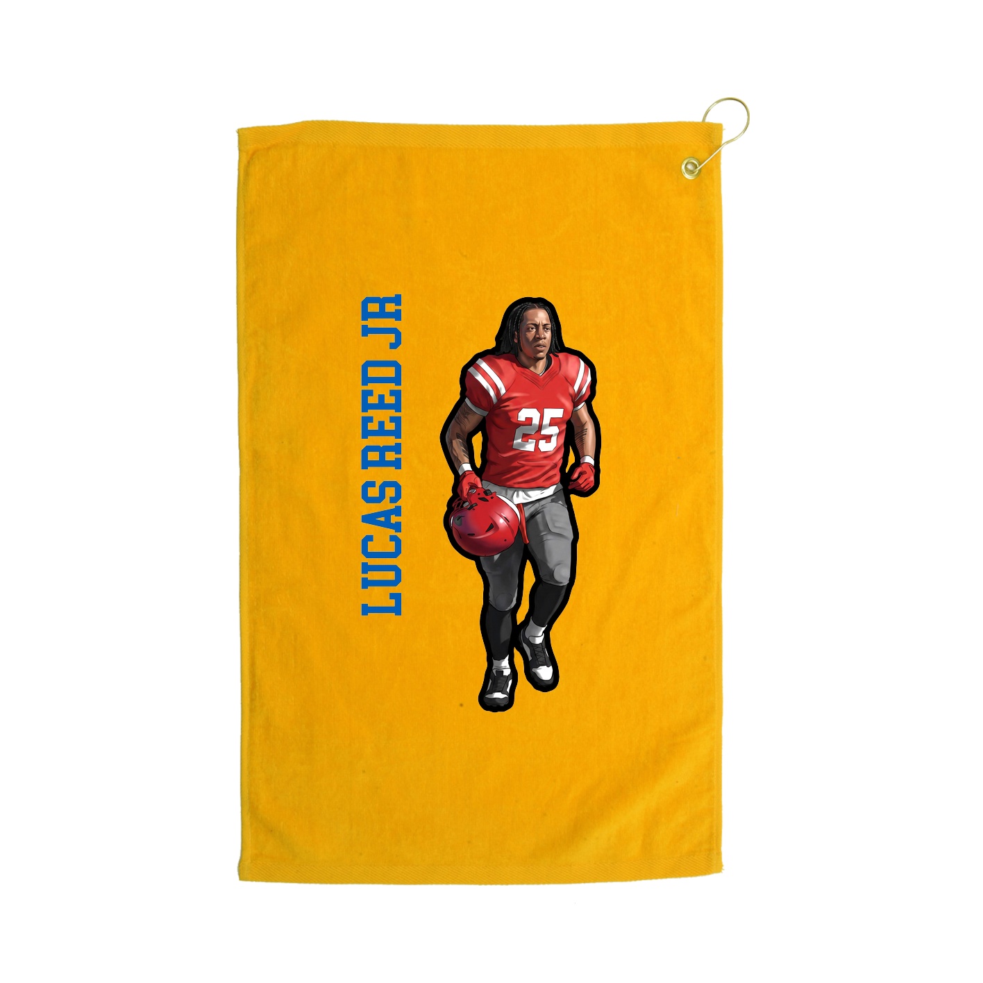 Golf Towel — Name Vertical in Gold
