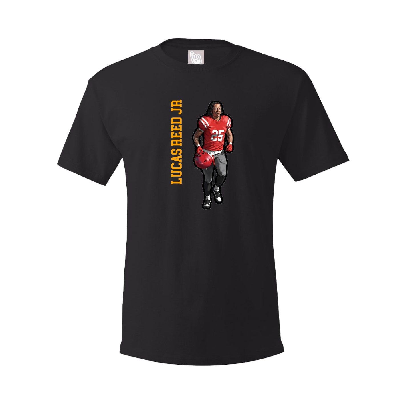 Youth Tee — Name Vertical in Black