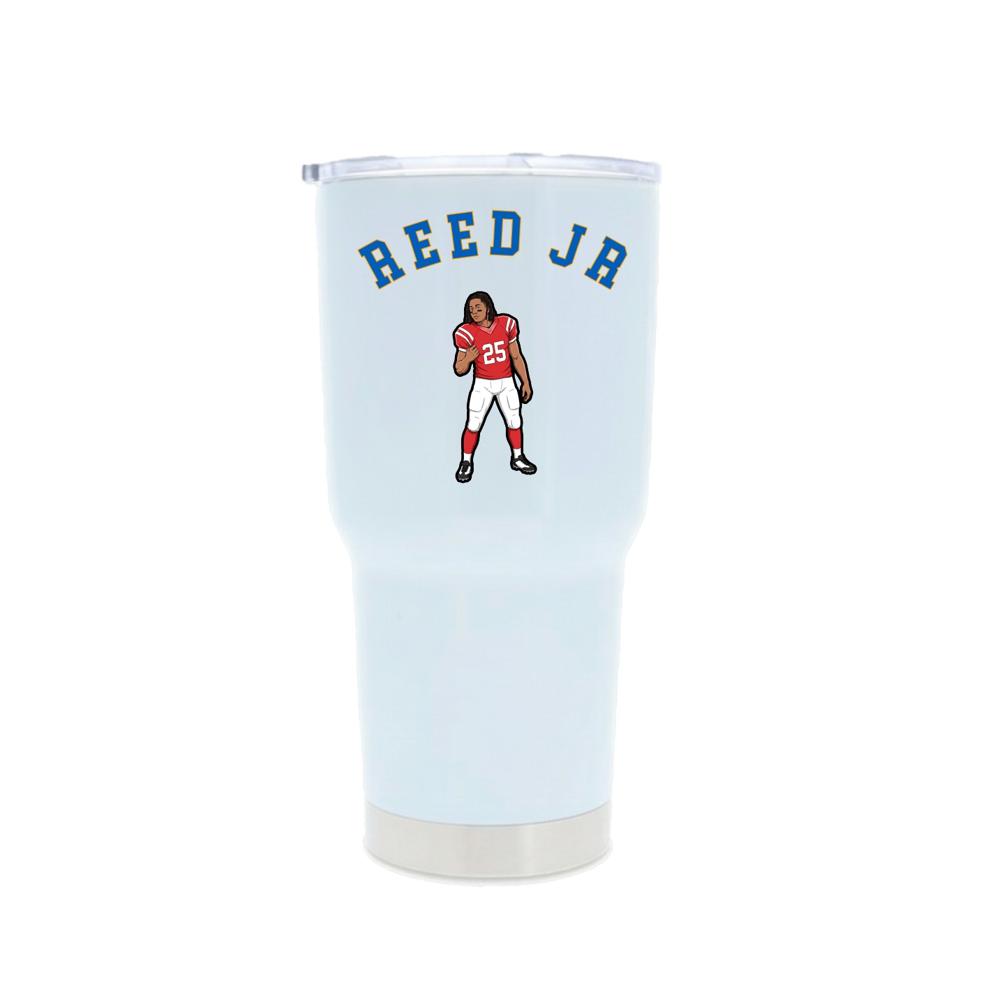 30oz Stainless Steel Tumbler — Shirsey Arch in White