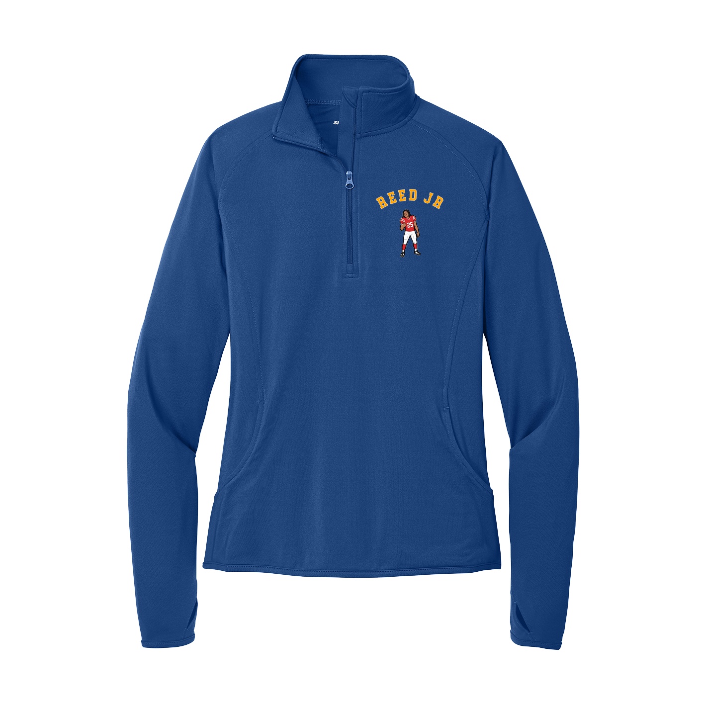 Women's Q-Zip Pullover — Shirsey Arch in Royal