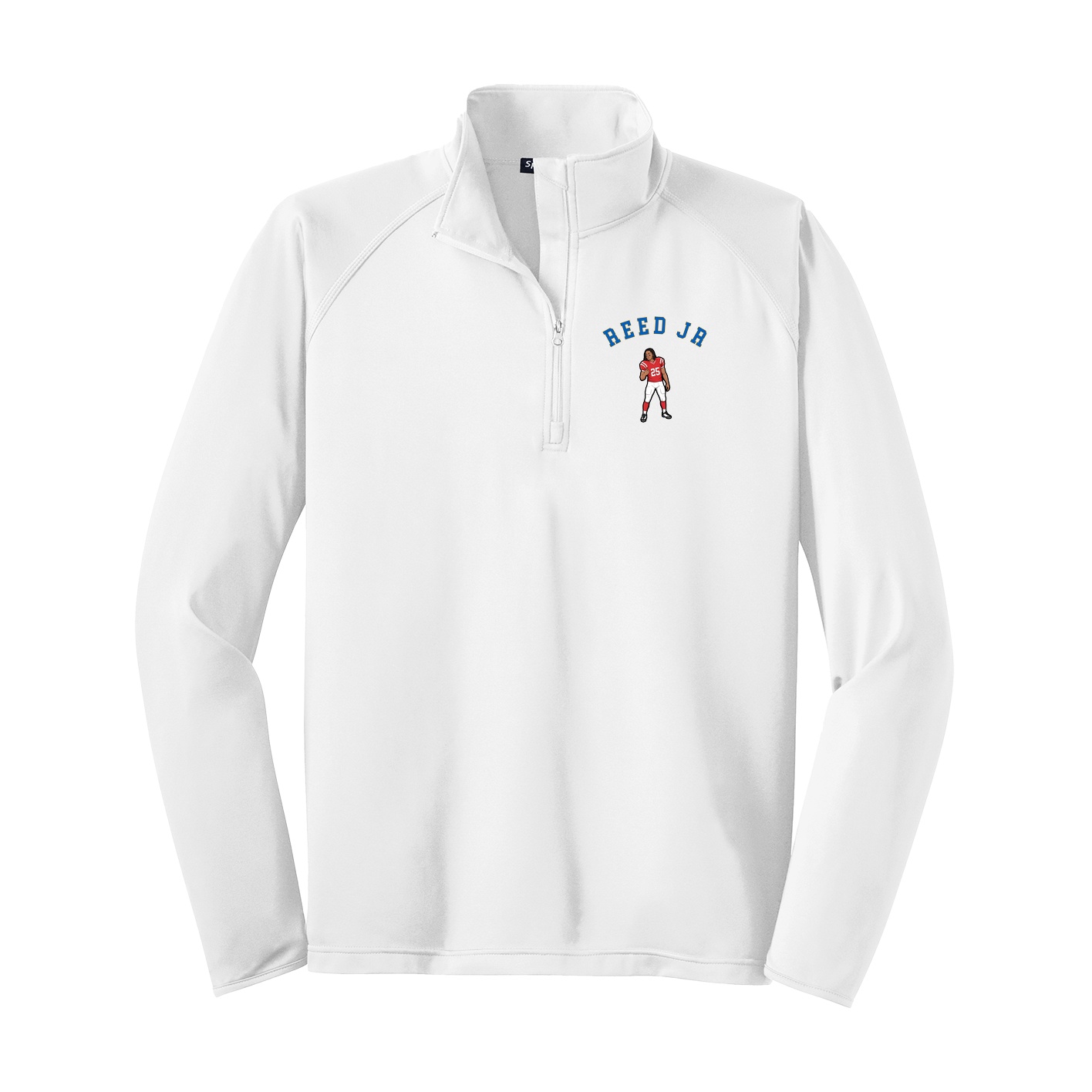 Q-Zip Pullover — Shirsey Arch in White