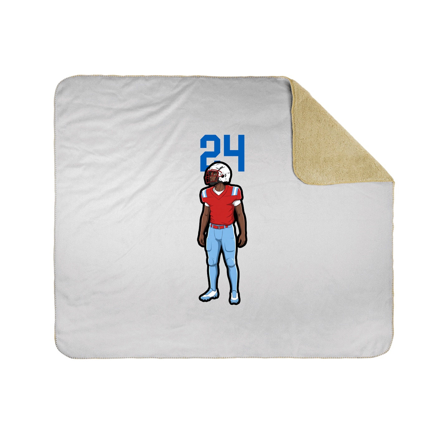 Throw Blanket — Number Top in White