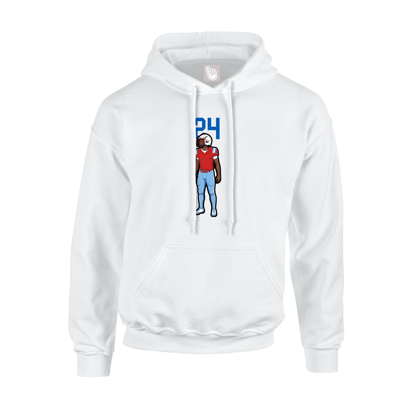 Hoodie — Number Top in White