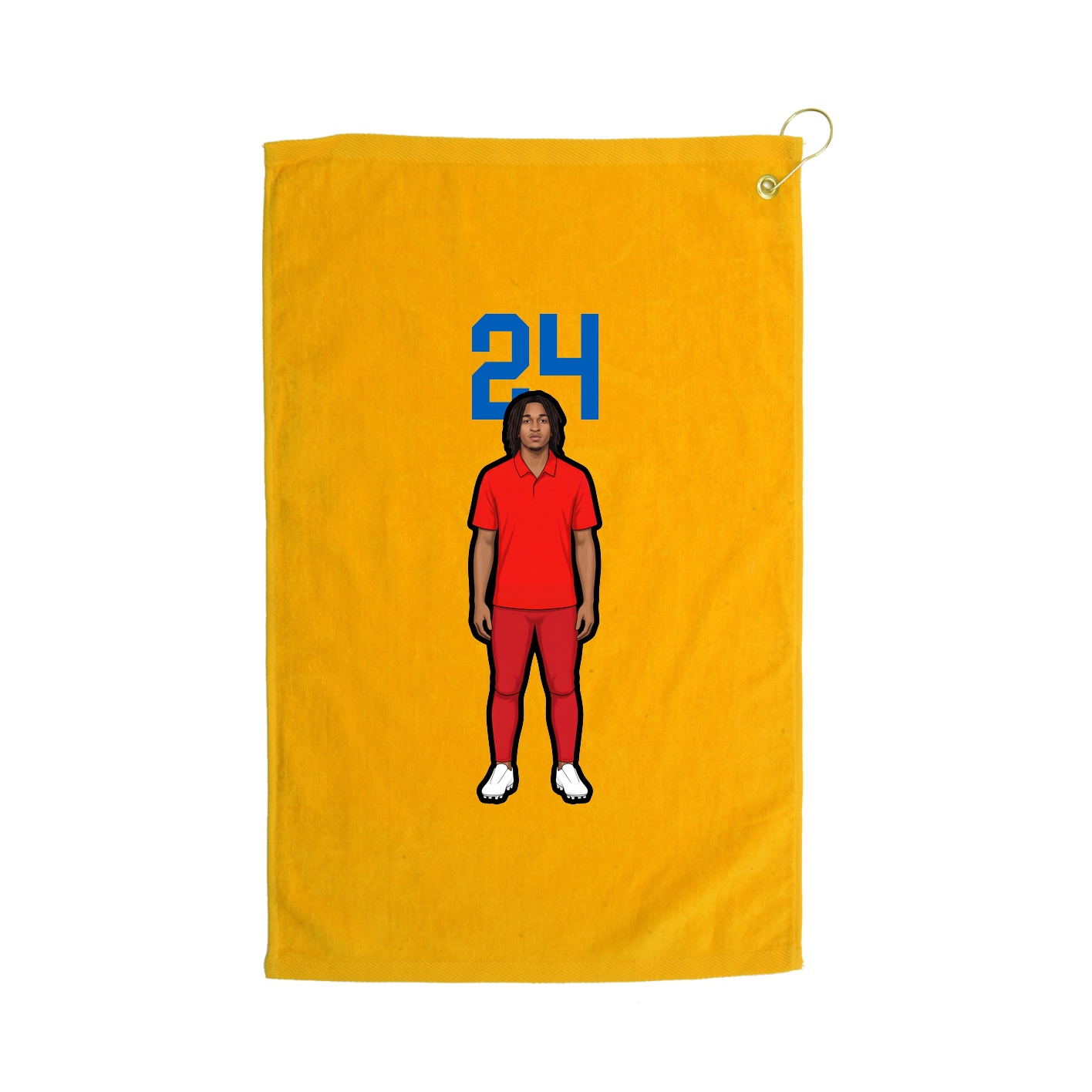 Golf Towel — Number Top in Gold