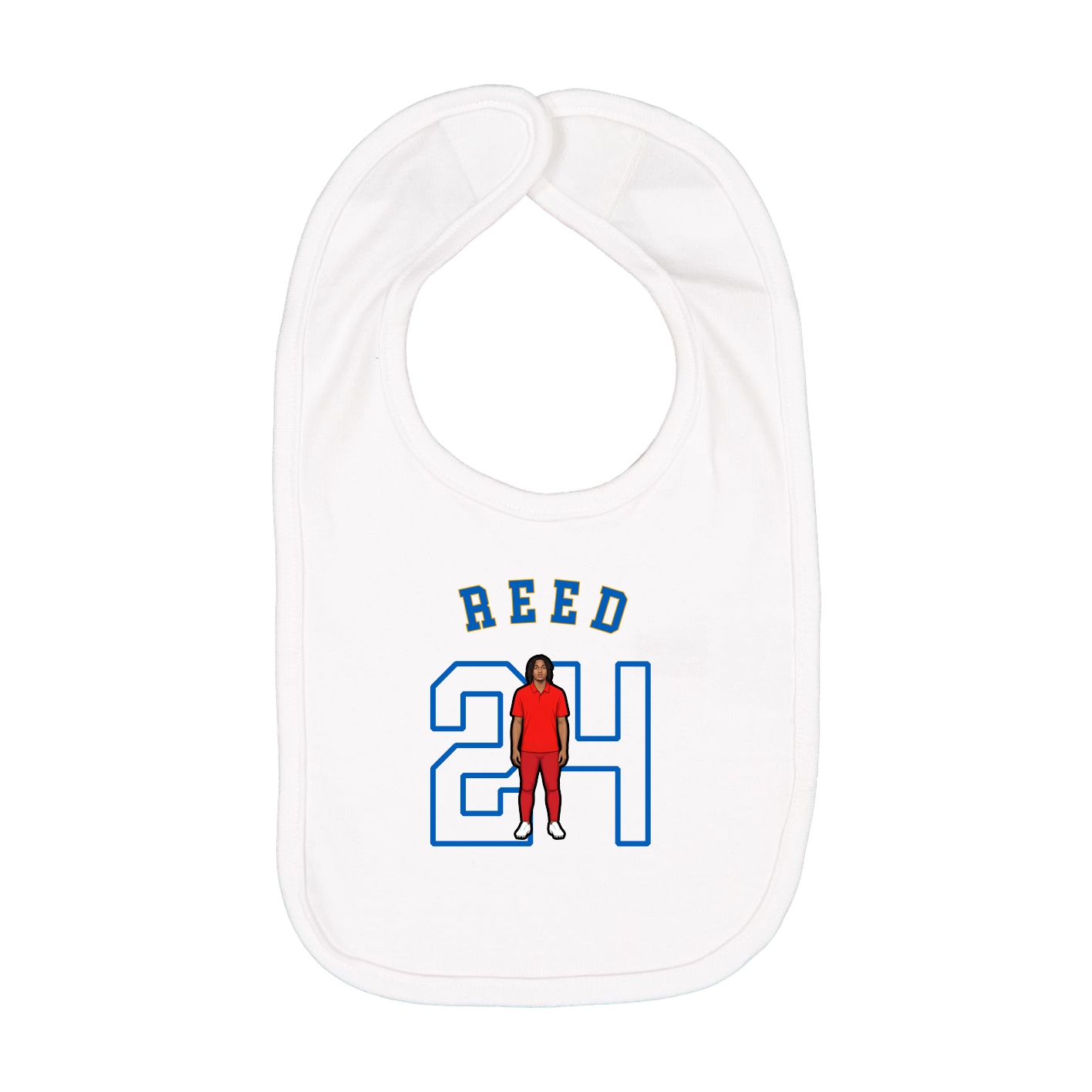 Infant Bib — Shirsey Arch in White