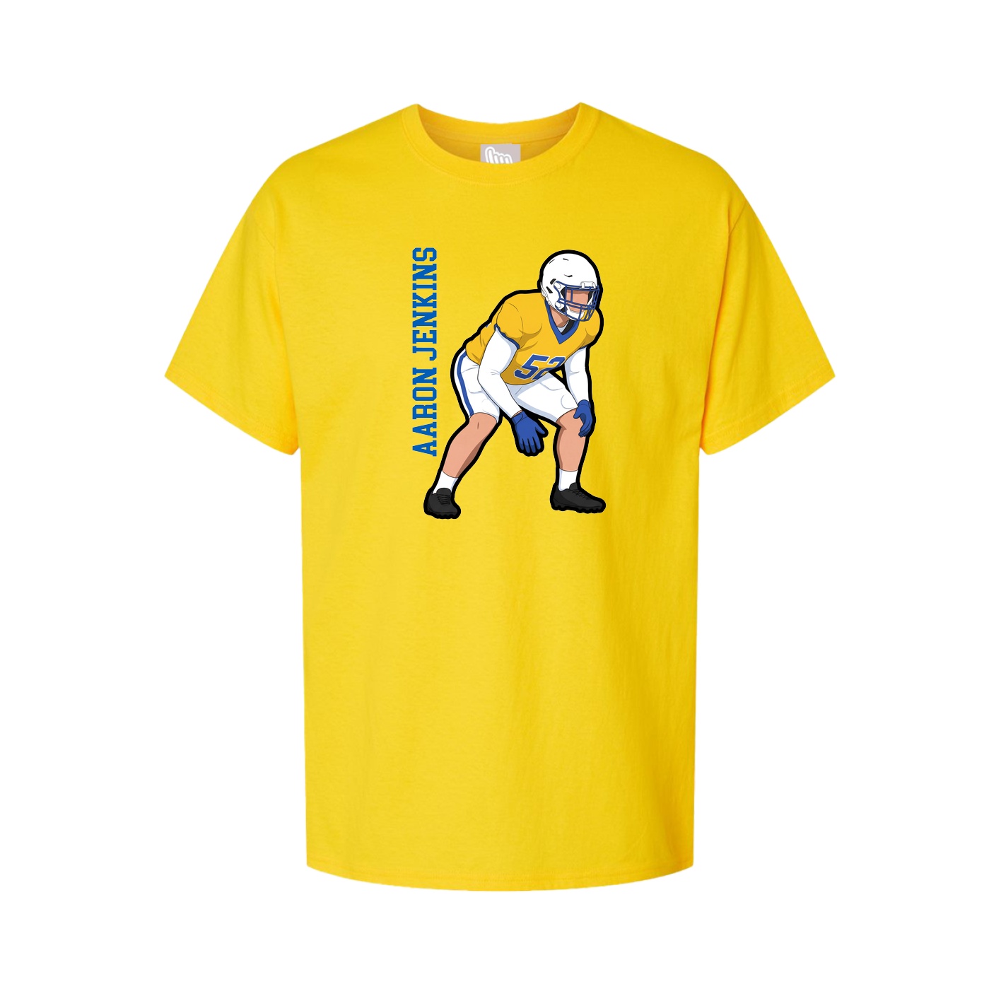 Youth Tee — Name Vertical in Gold