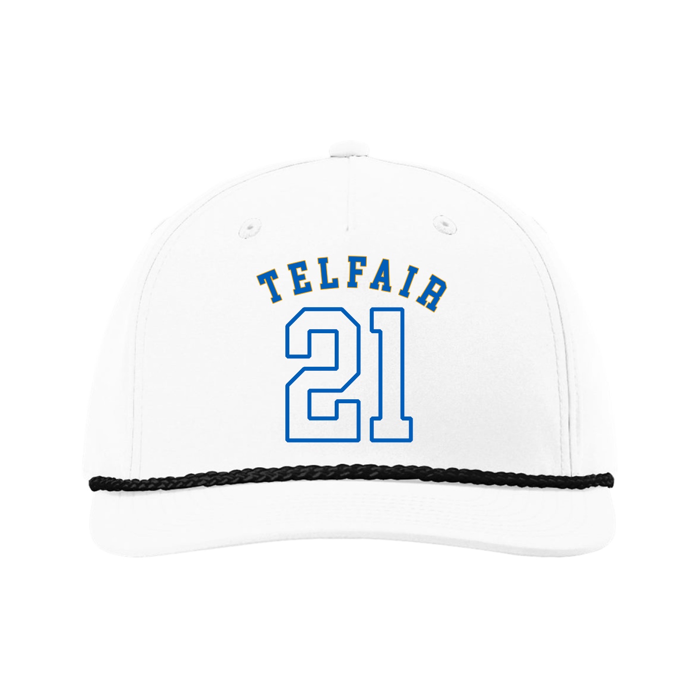 Five-Panel Classic Rope Cap — Shirsey Arch in White