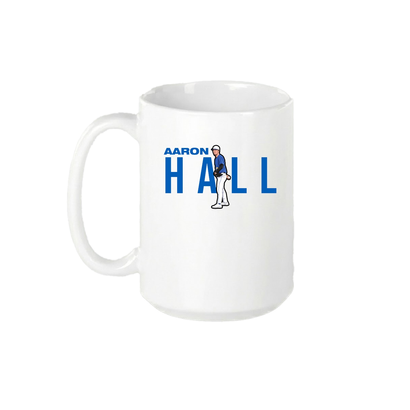 15oz Coffee Mug — Player Name in White