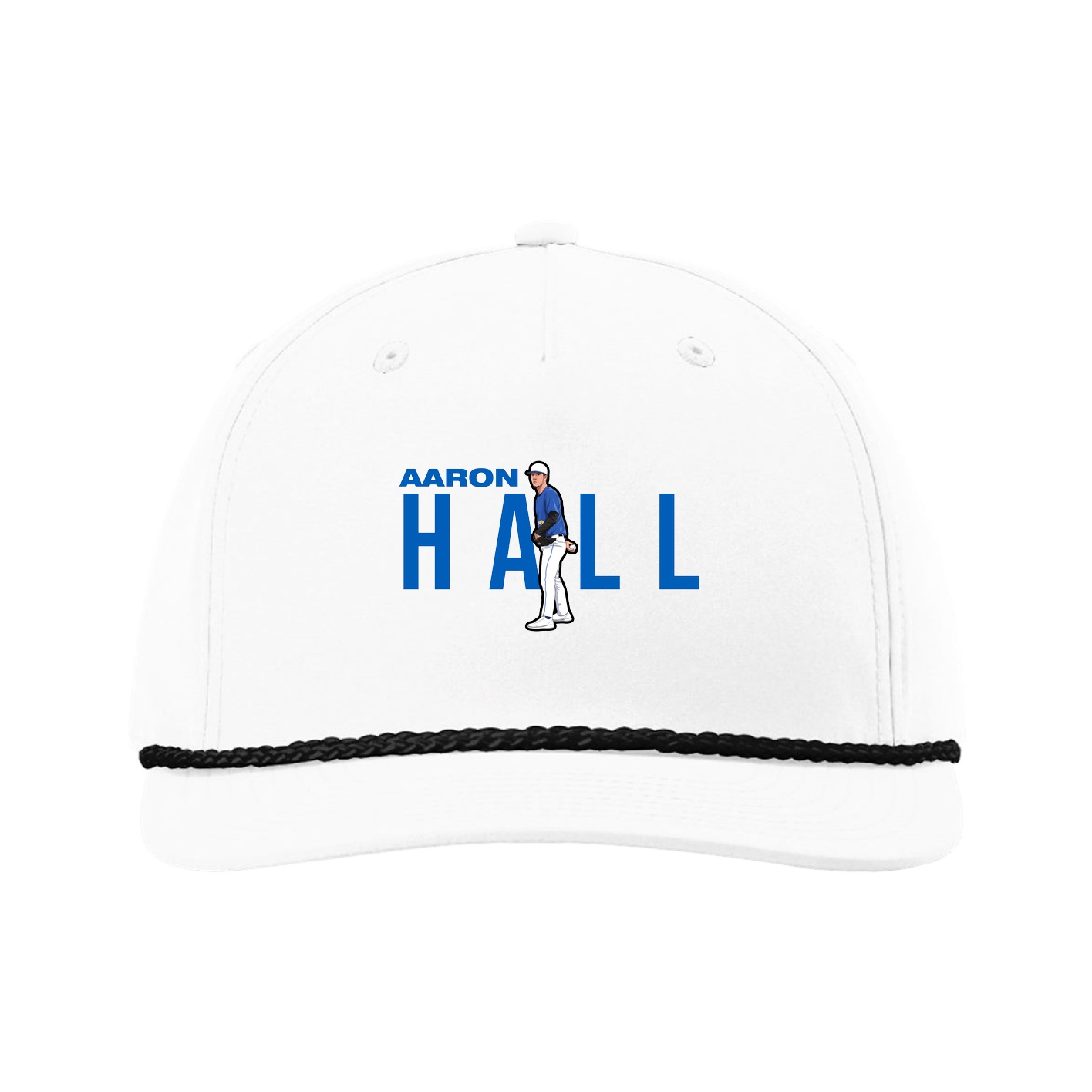 Five-Panel Classic Rope Cap — Player Name in White