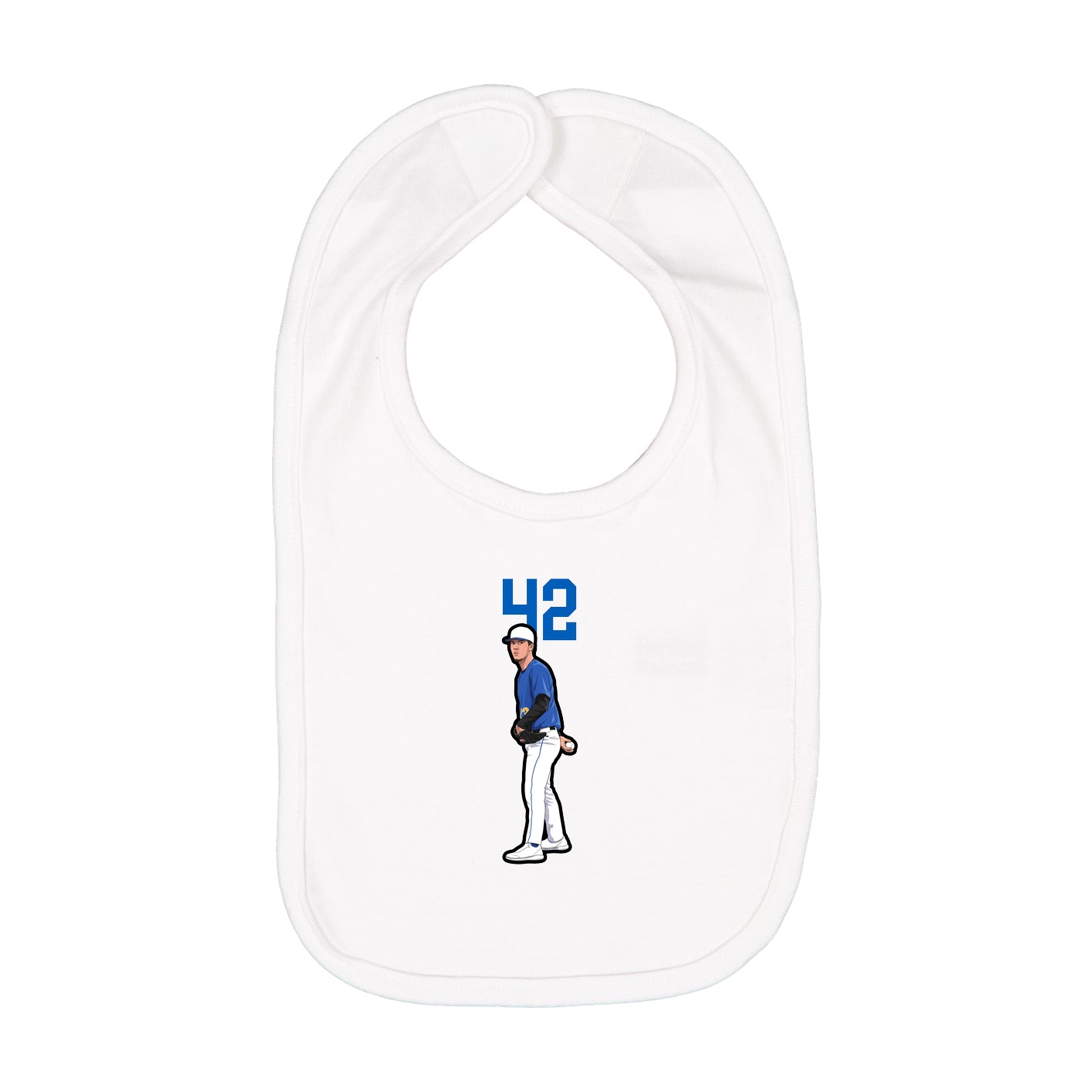 Infant Bib — Number Top in White