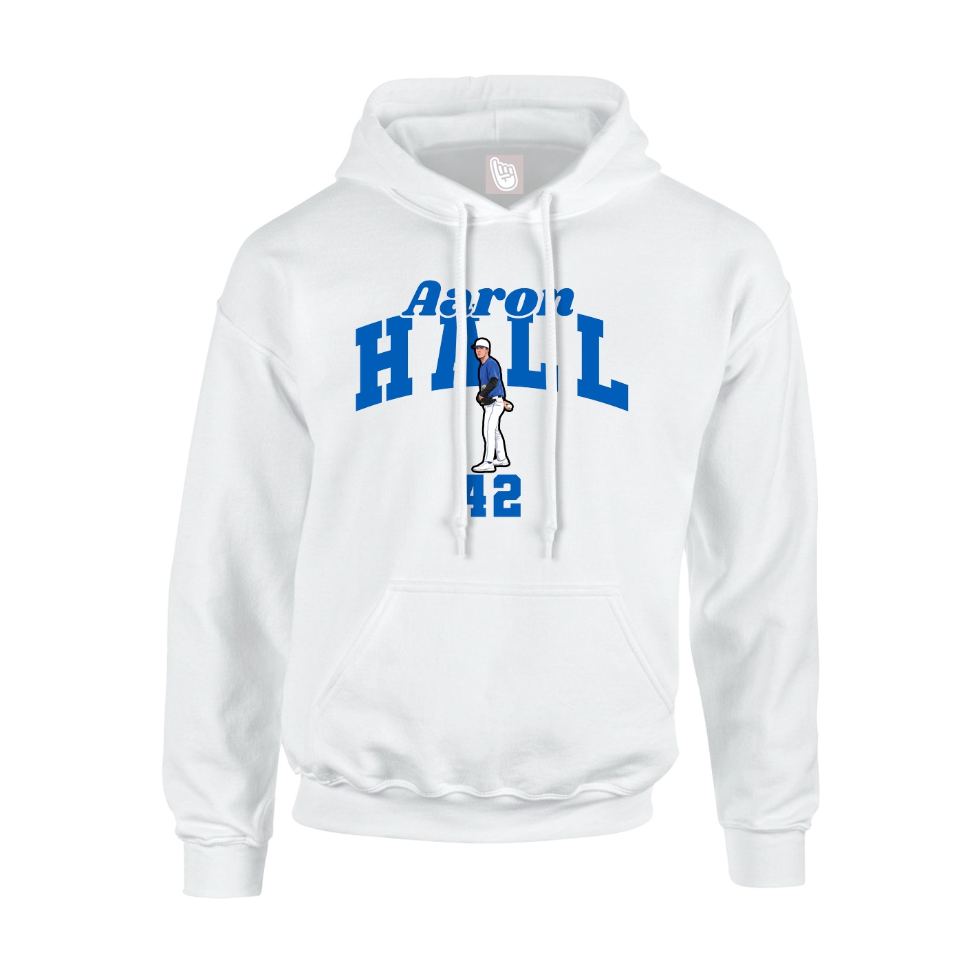 Youth Hoodie — Signature Arch in White