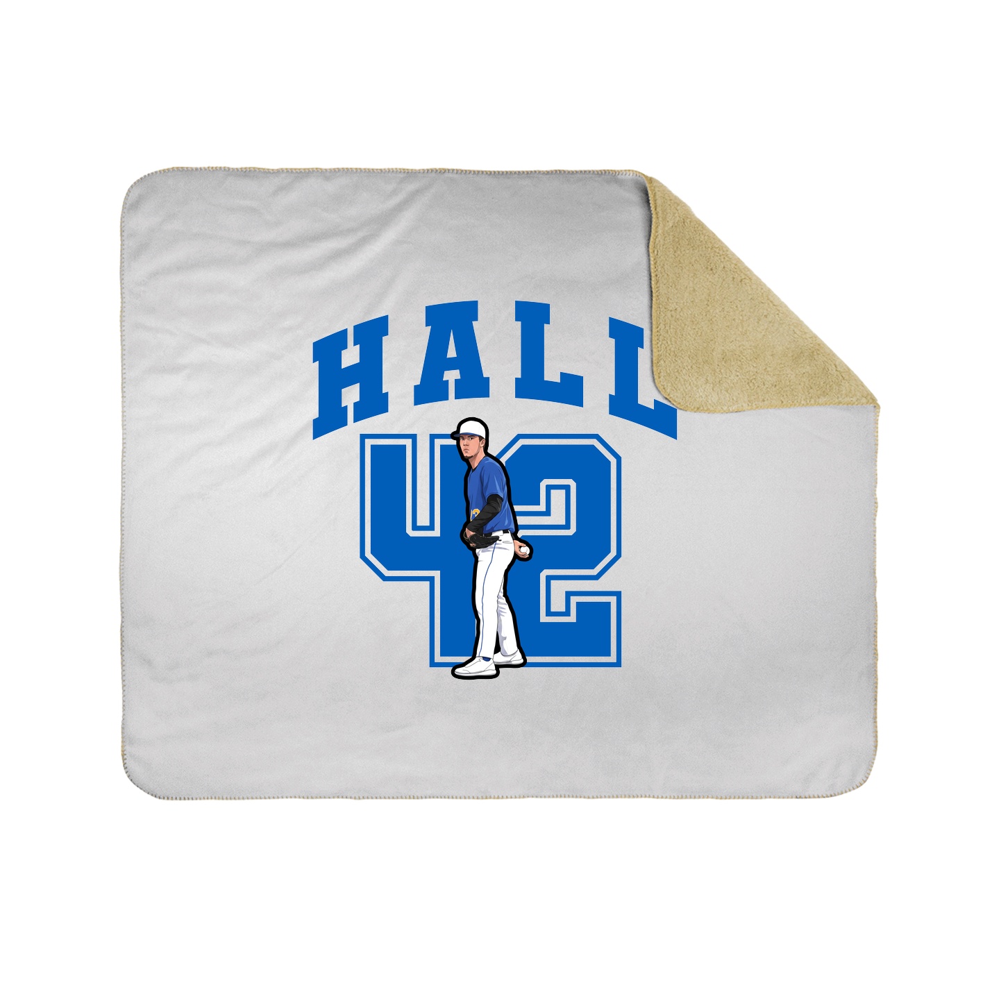 Throw Blanket — Number in White