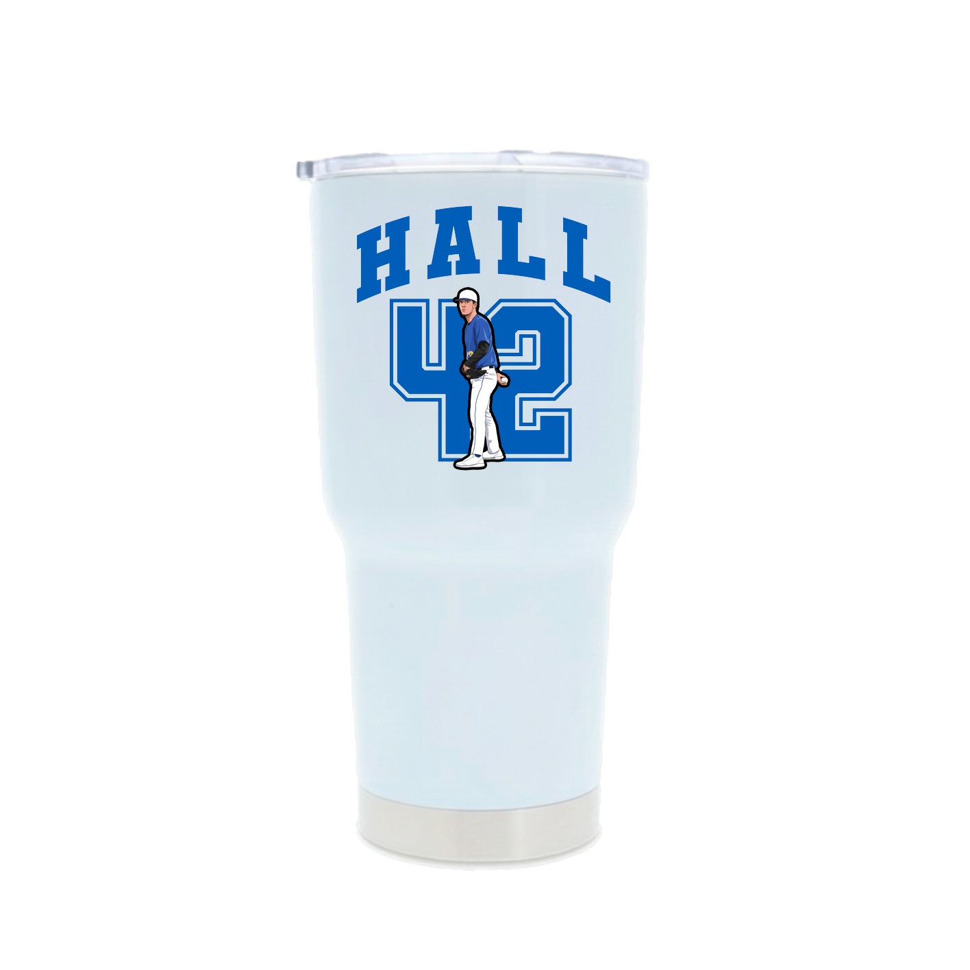 30oz Stainless Steel Tumbler — Number in White