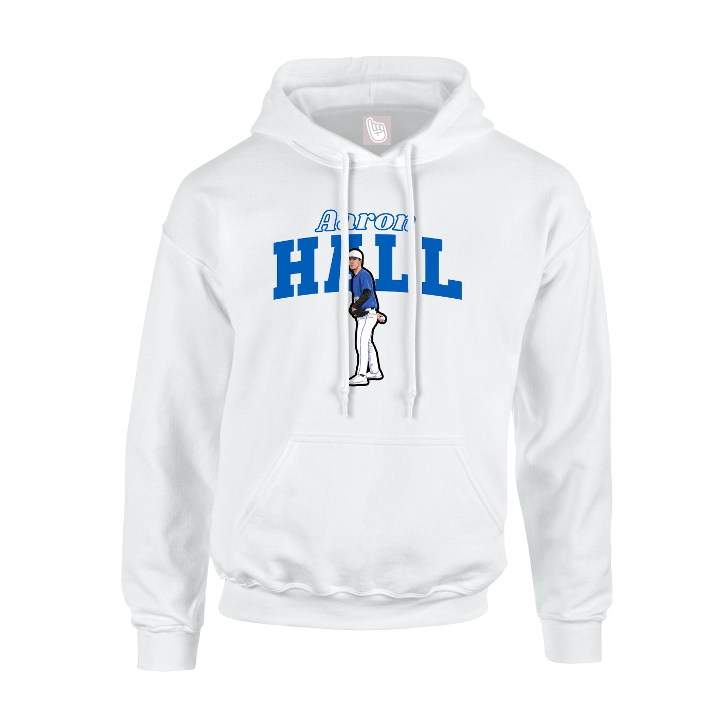 Hoodie — Name Arch in White