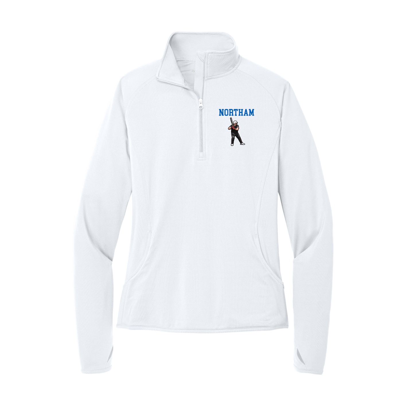 Women's Q-Zip Pullover — Shirsey in White