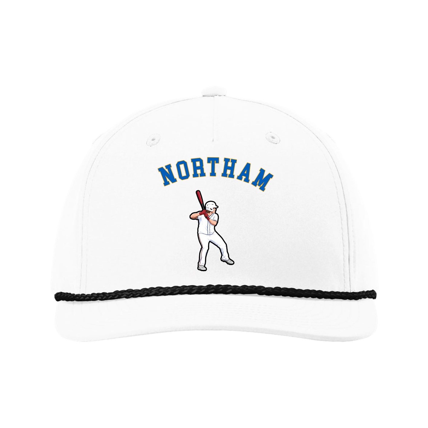 Five-Panel Classic Rope Cap — Shirsey Arch in White