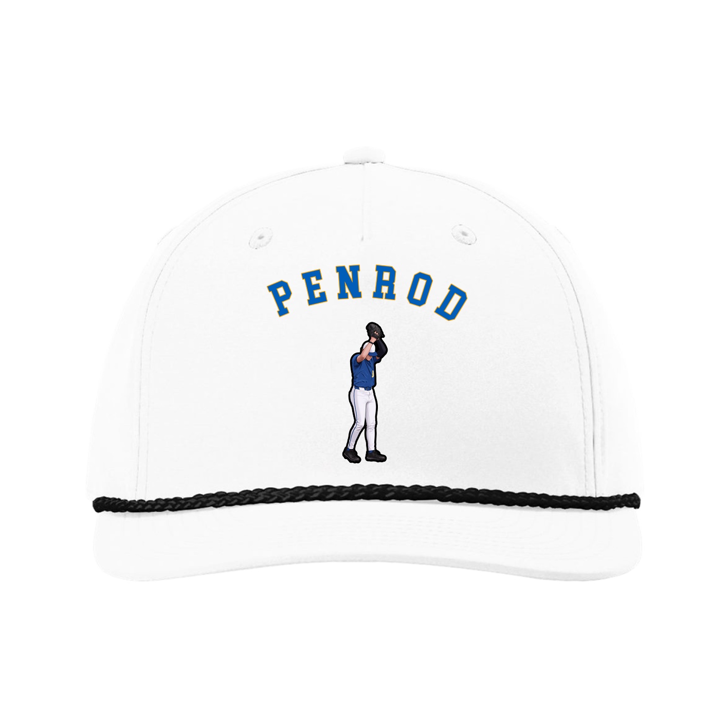 Five-Panel Classic Rope Cap — Shirsey Arch in White