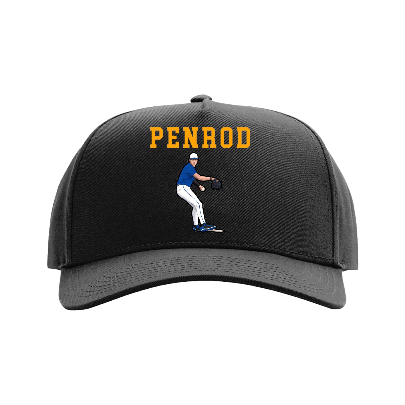 Full Fabric Five-Panel Champ Cap — Shirsey in Black