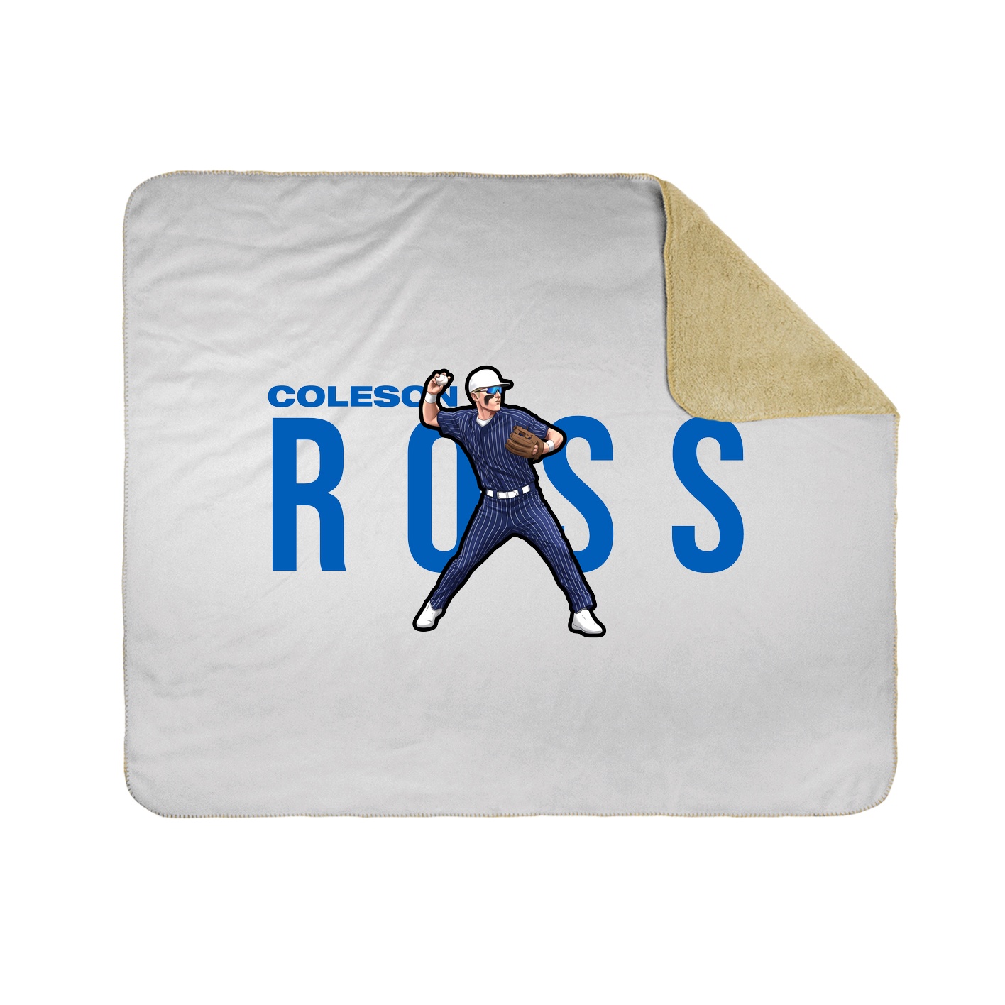 Throw Blanket — Player Name in White